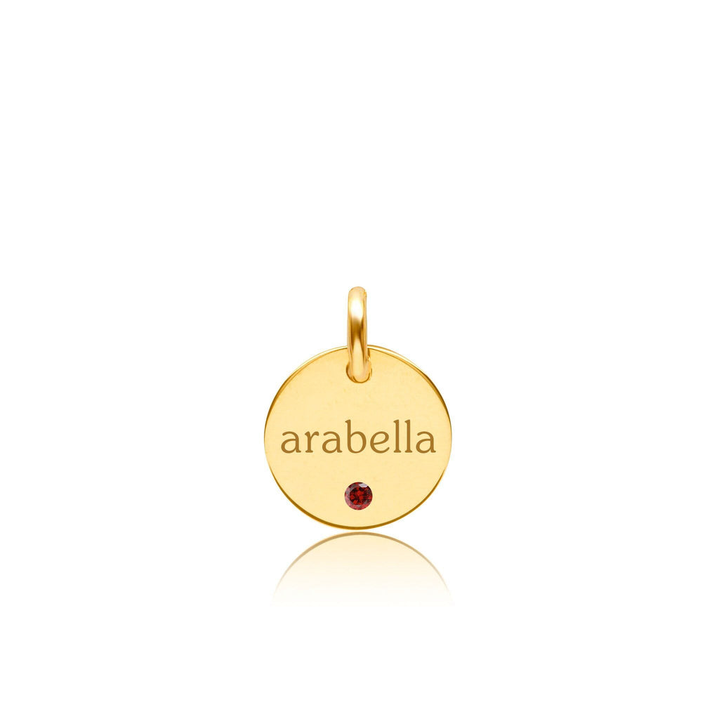Circle Tag with Birthstone