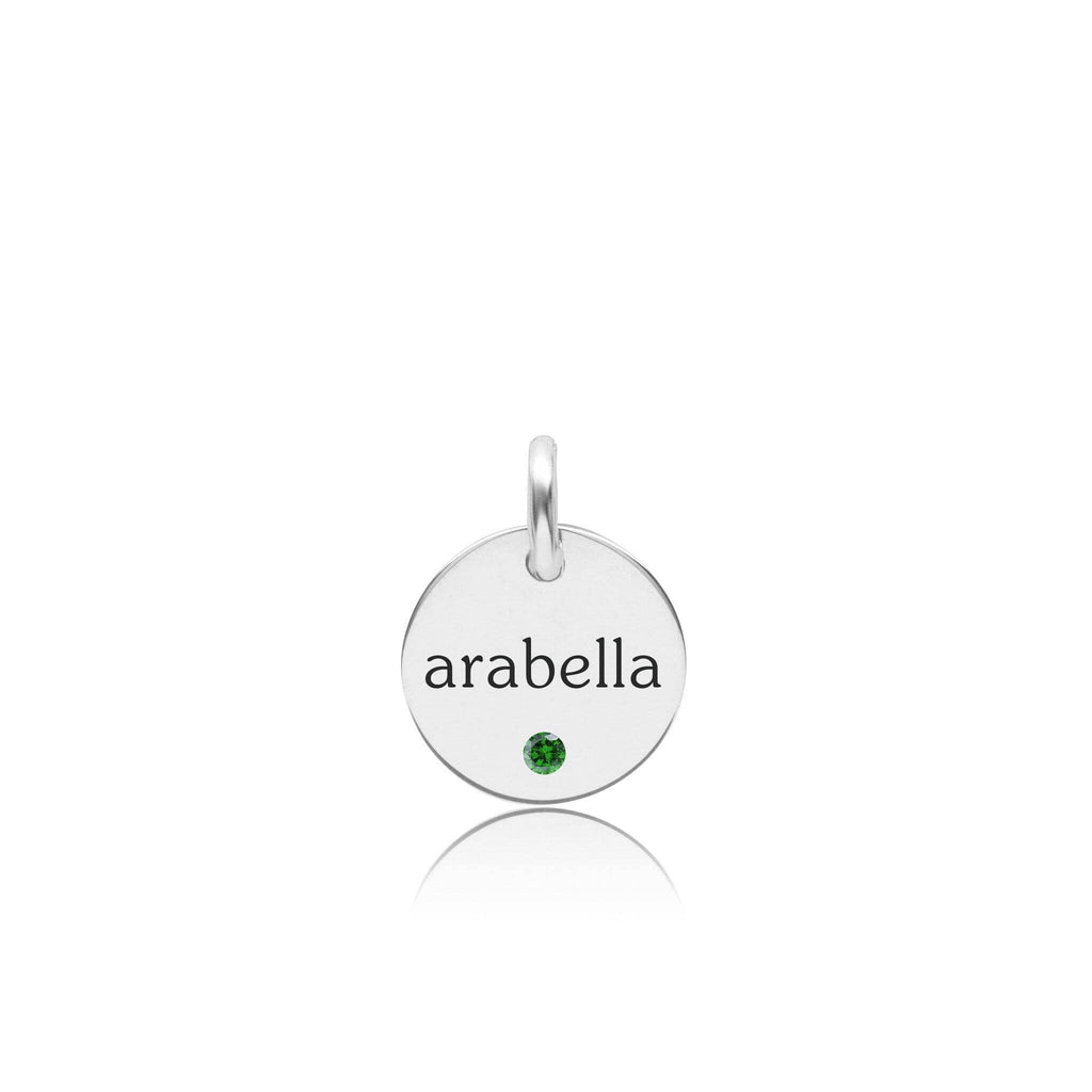 Circle Tag with Birthstone