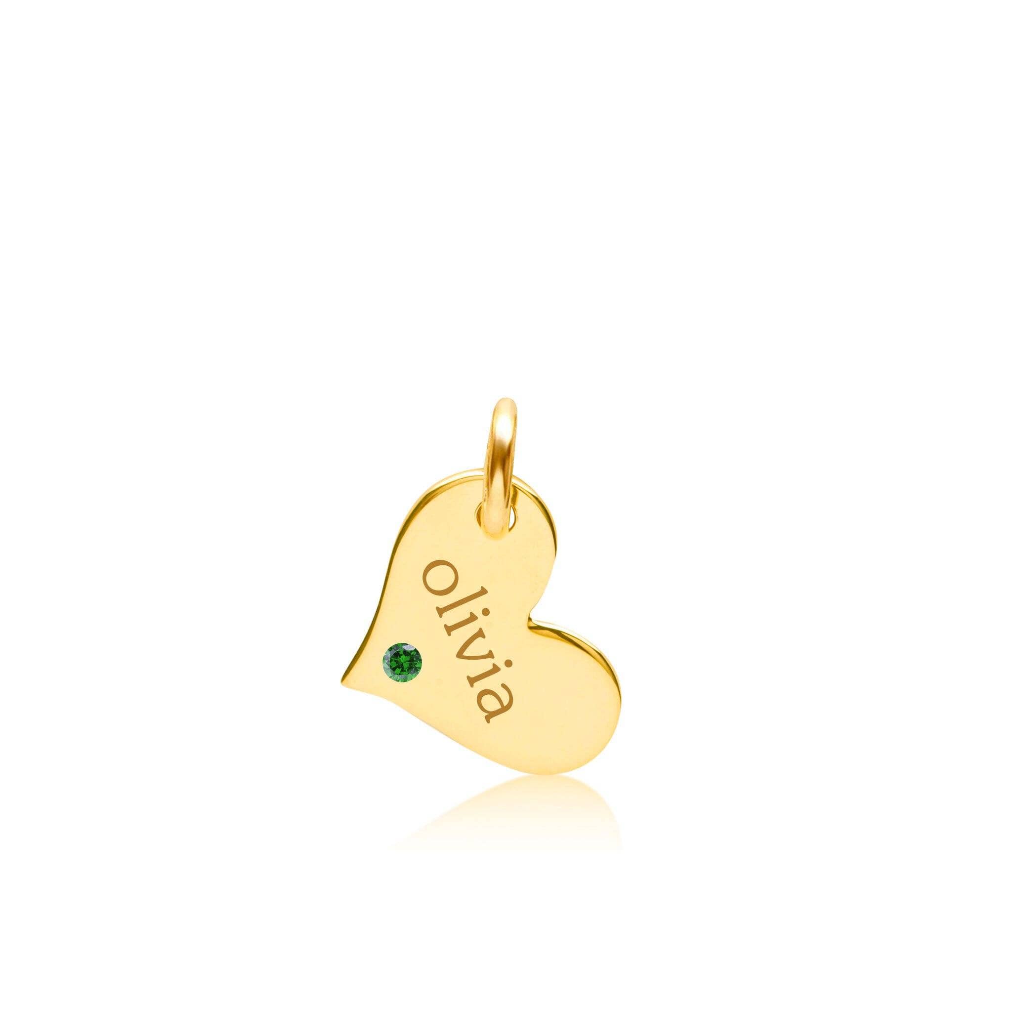 Heart Tag with Birthstone