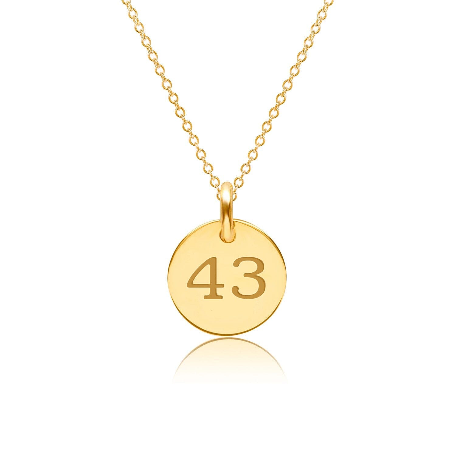 Laxachusetts Mini Circle Number Charm Necklace