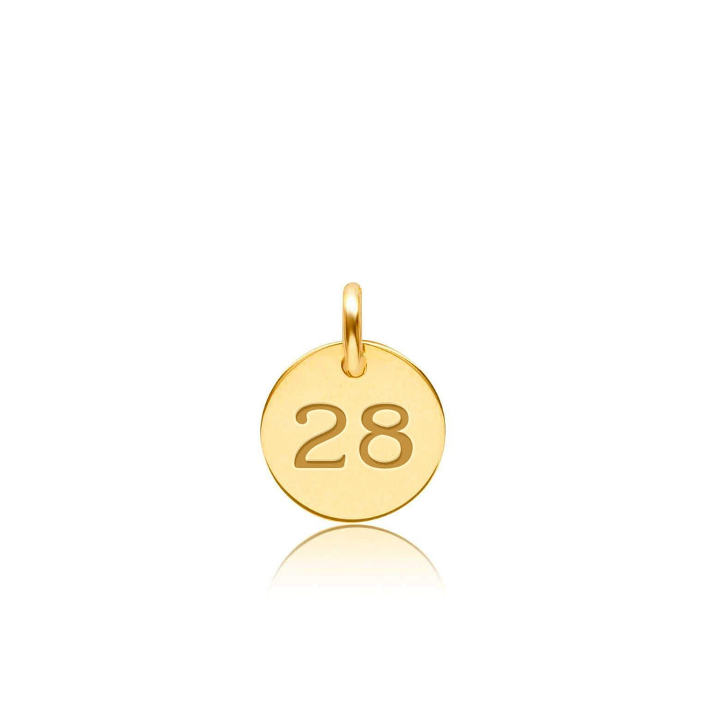 Mini Circle Number Charm
