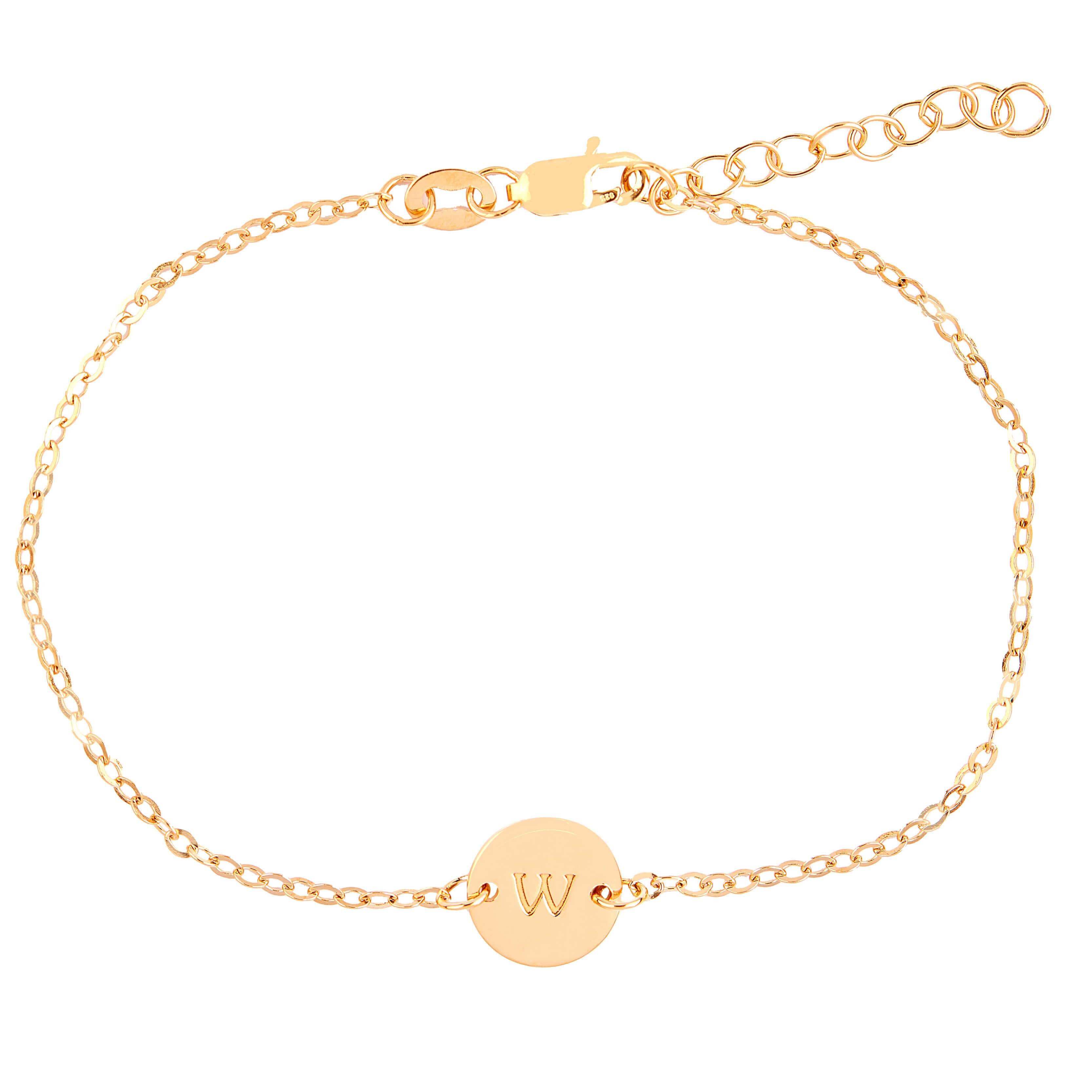 Mini Initial Chain Bracelet