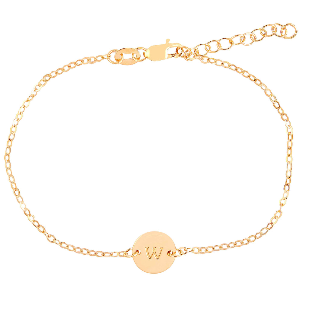 Mini Initial Chain Bracelet
