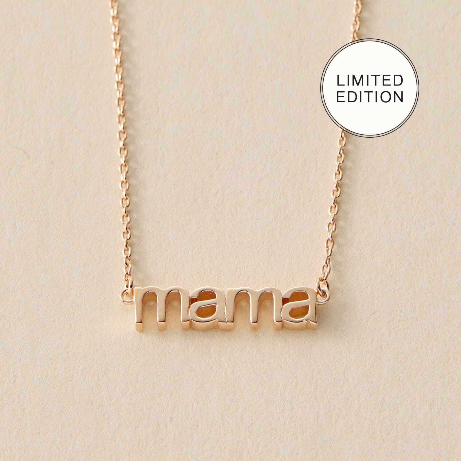 14k Gold Modern Mama Nameplate - Petite Plume Collab | Tiny Tags