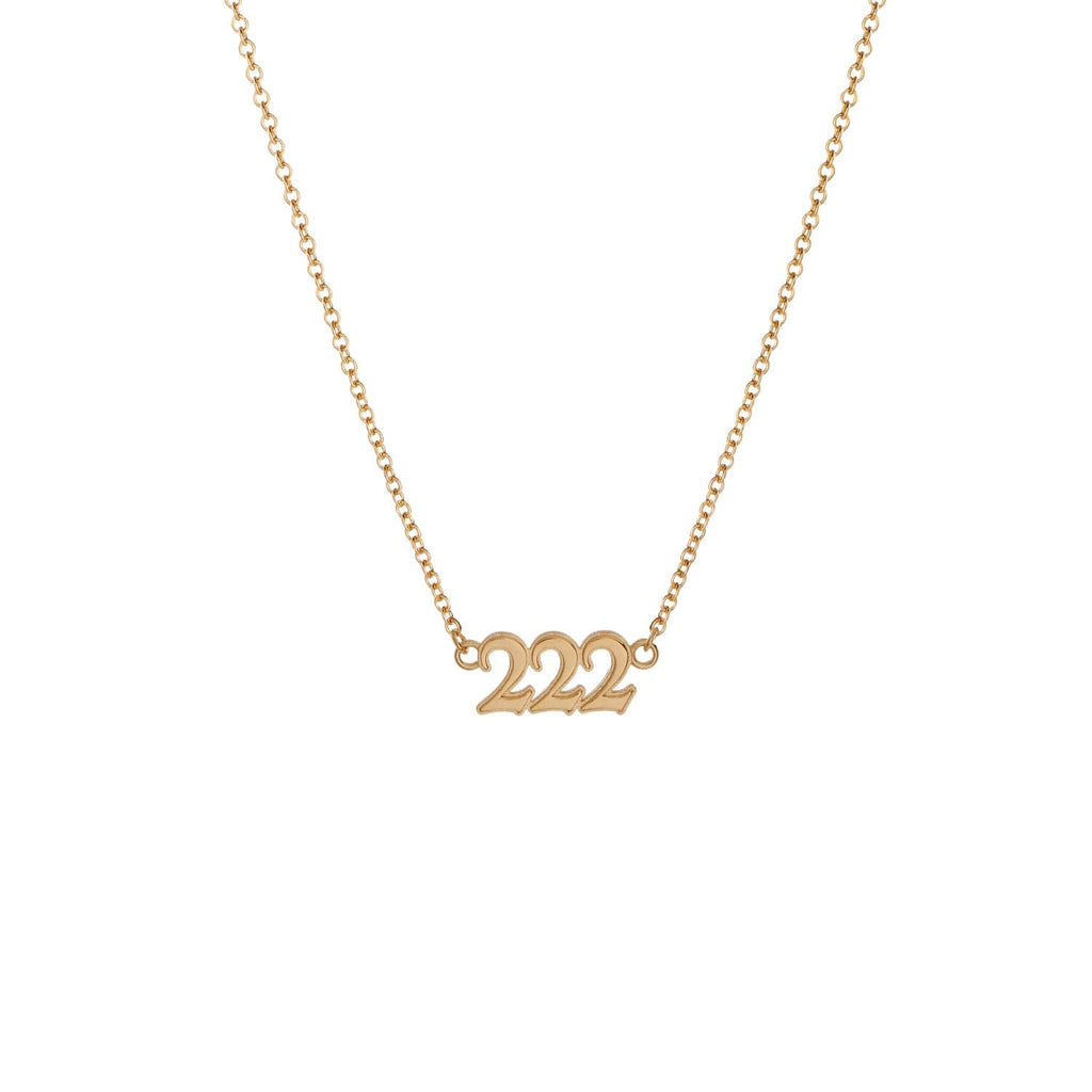 14k Gold Angel Number Necklace