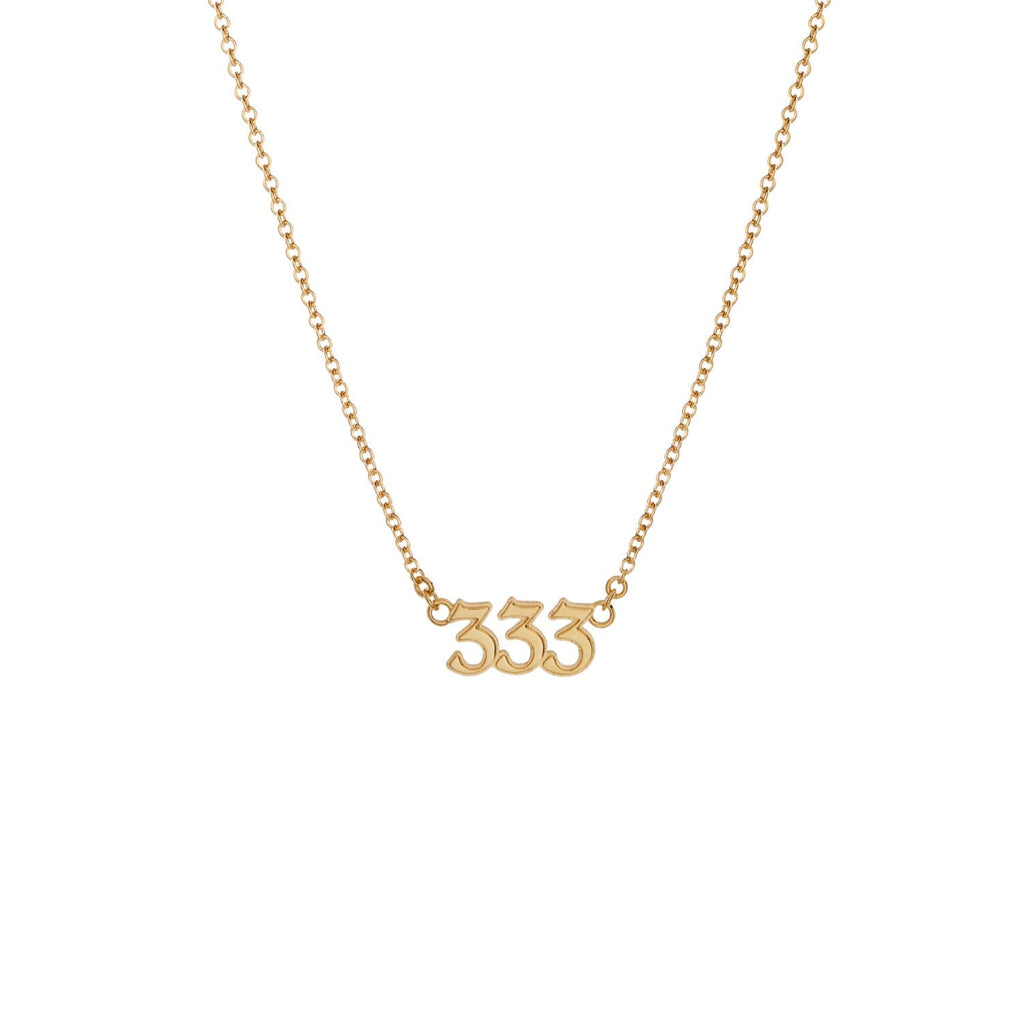 14k Gold Angel Number Necklace