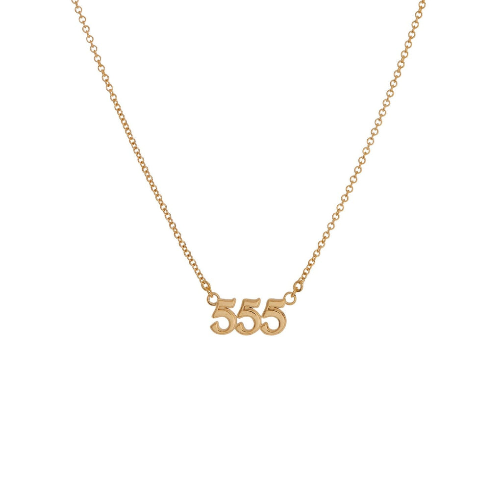 14k Gold Angel Number Necklace