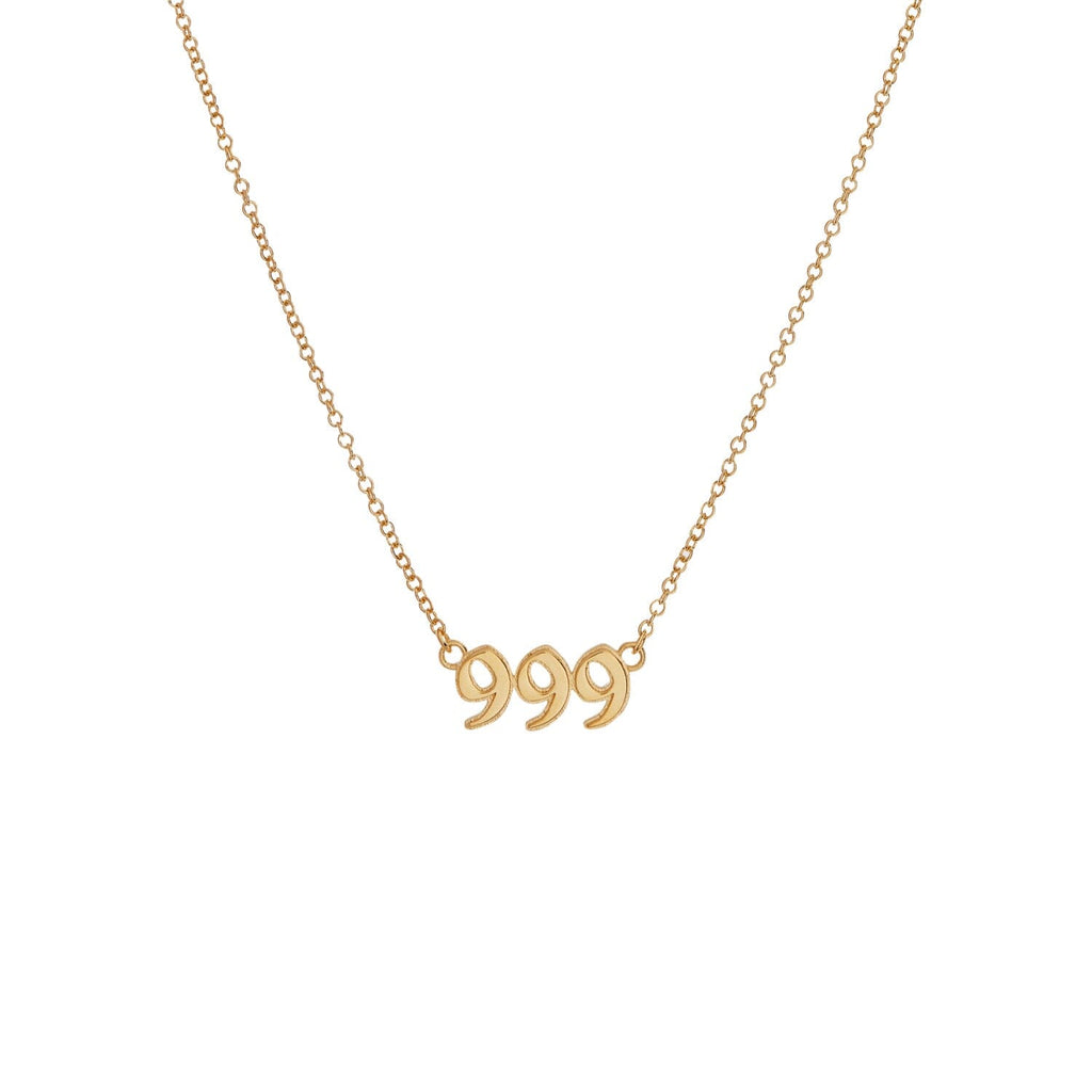 14k Gold Angel Number Necklace