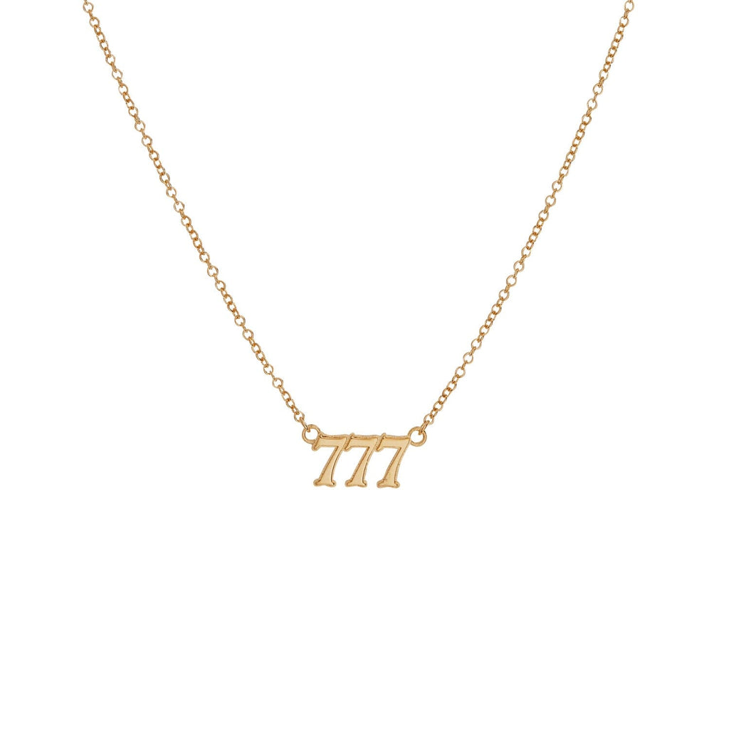 14k Gold Angel Number Necklace