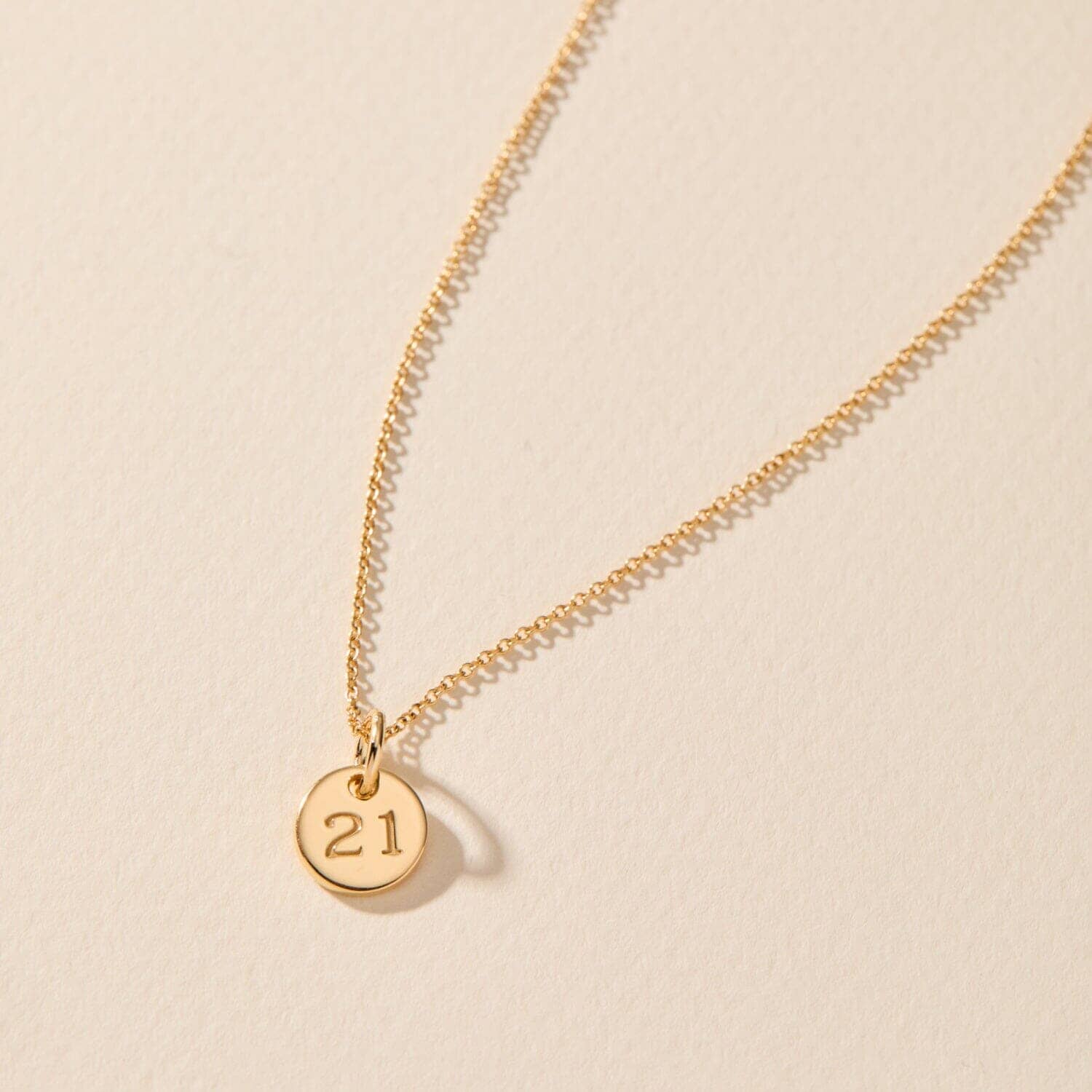 Mini Circle Number Charm