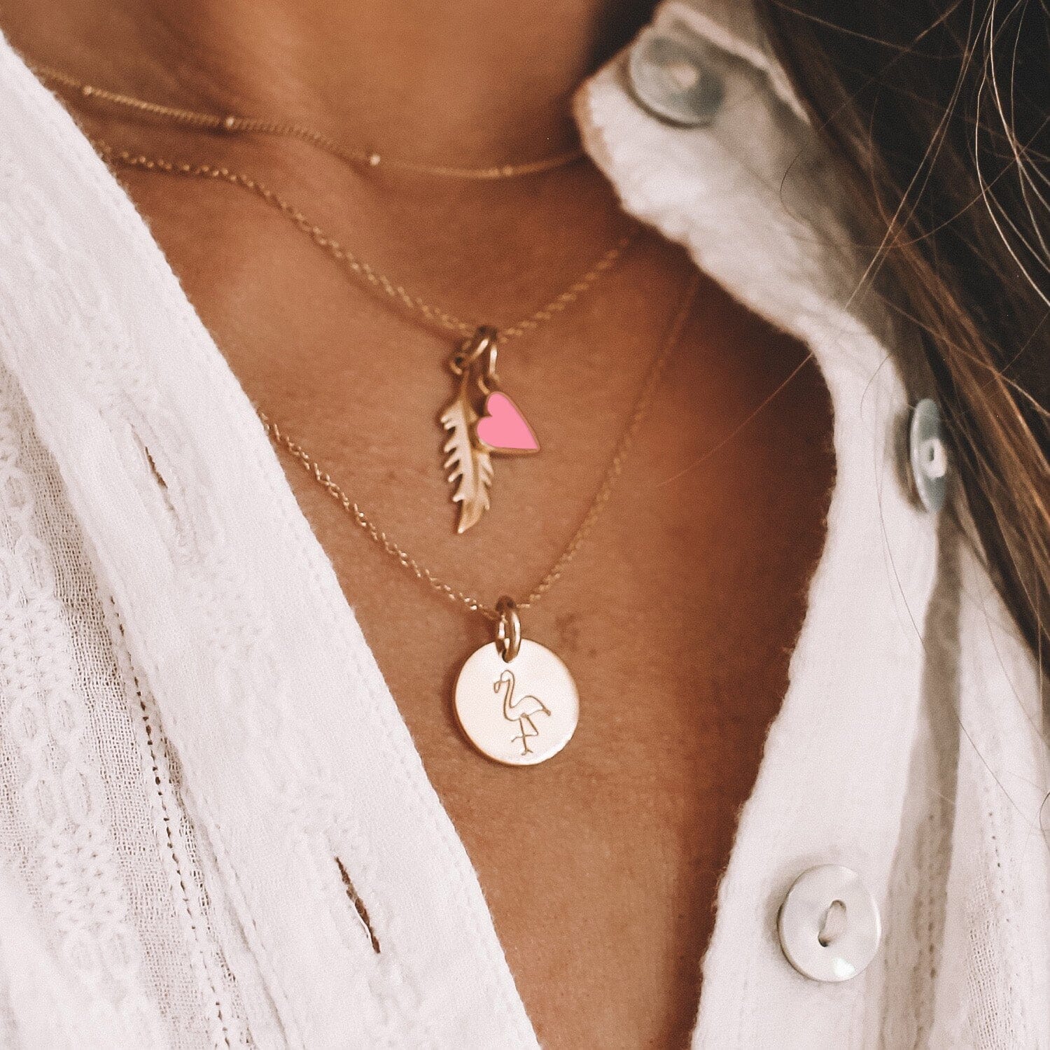 'GYPB' Flamingo Circle Tag by Lindsey Gurk