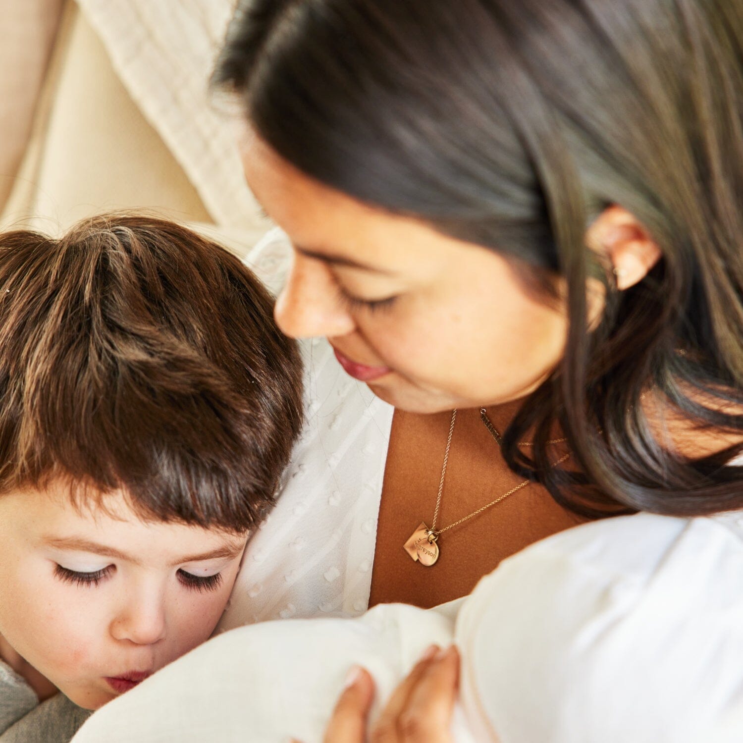 Circle & Mini Dog Tag Necklace