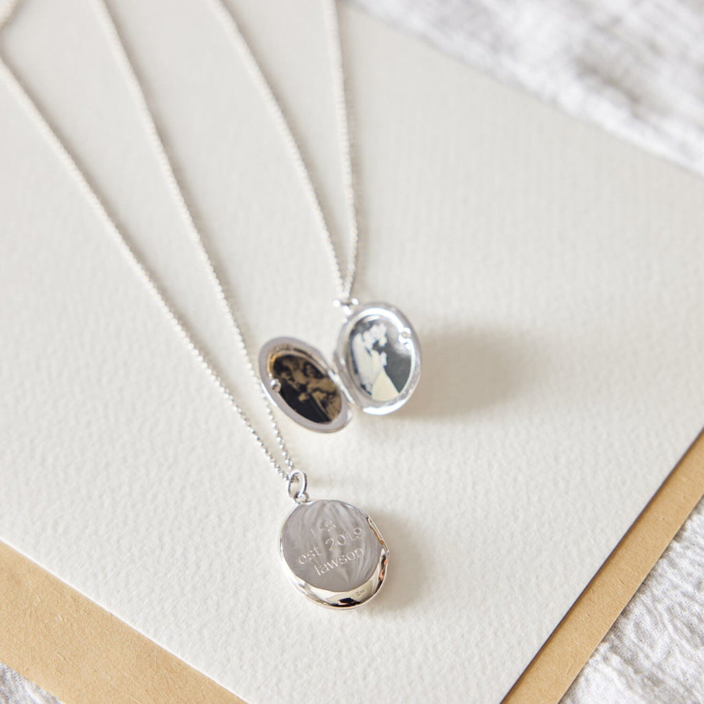 Oval Personalized Locket Necklace