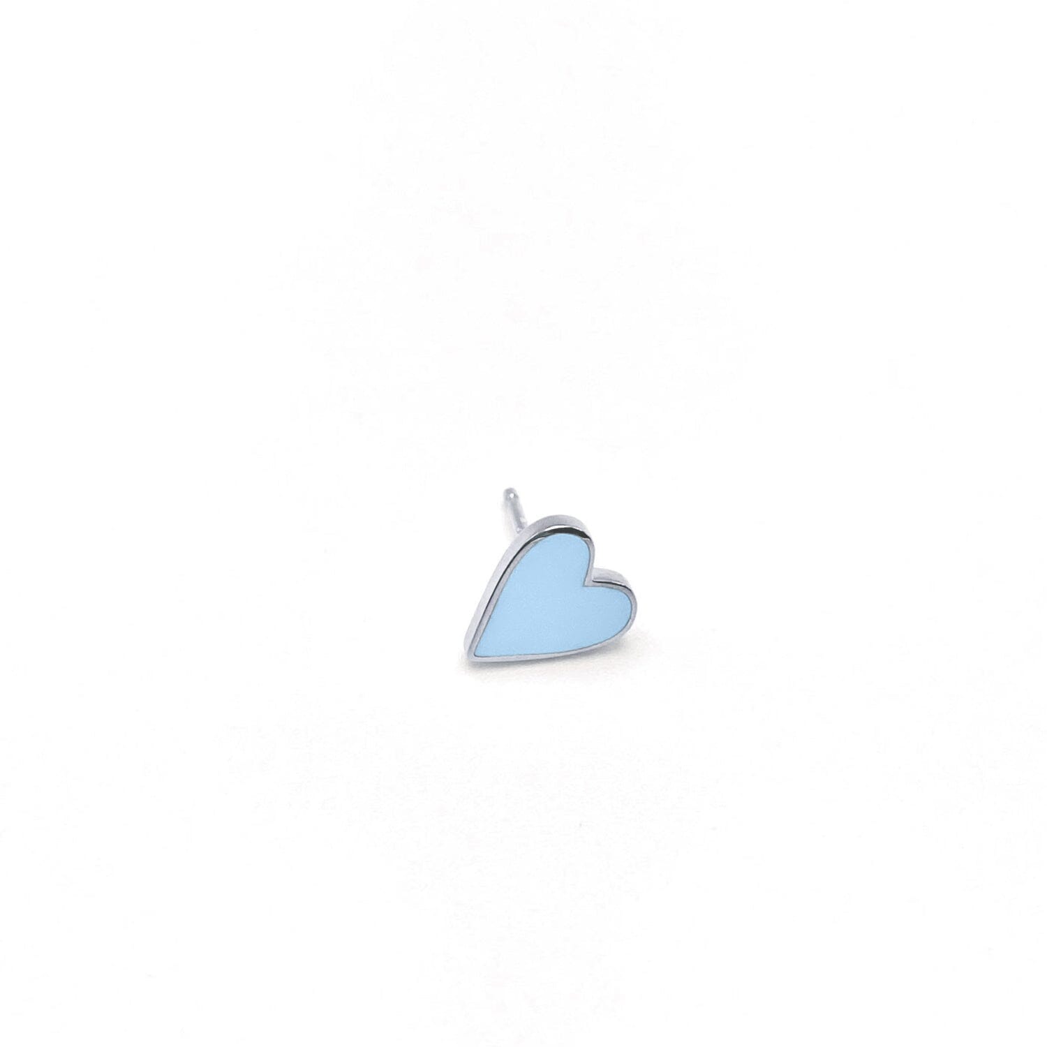 Enamel Heart Stud Earrings