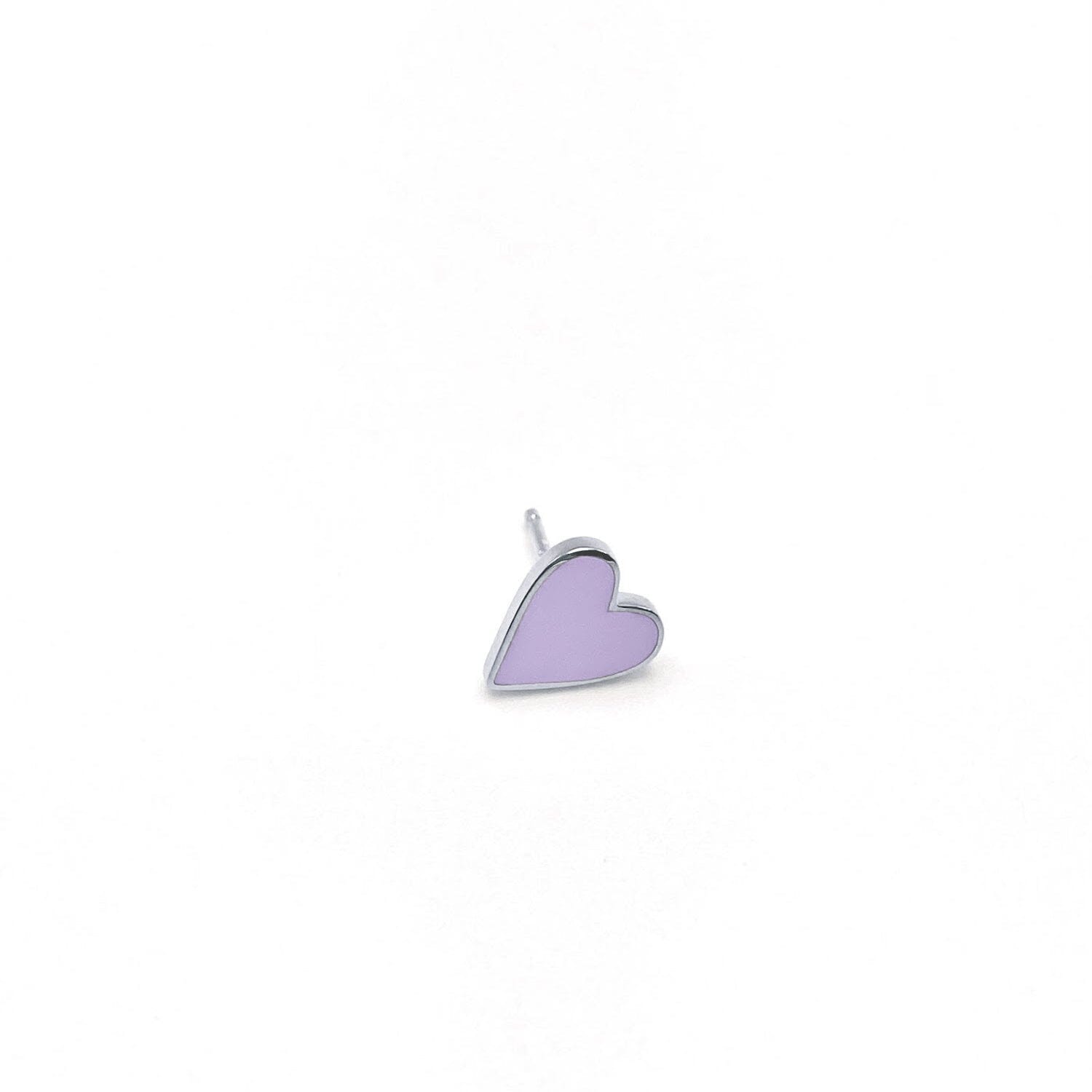 Enamel Heart Stud Earrings
