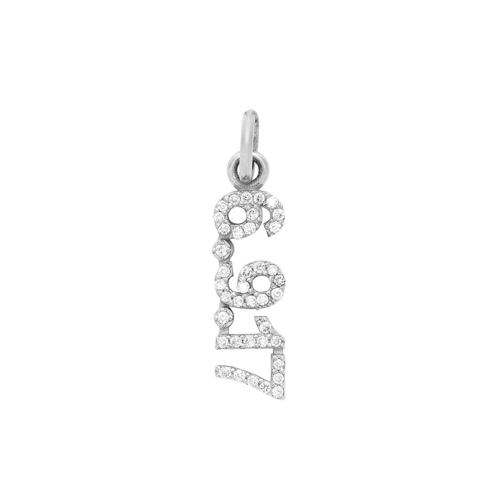 Pavé Vertical Date Charm