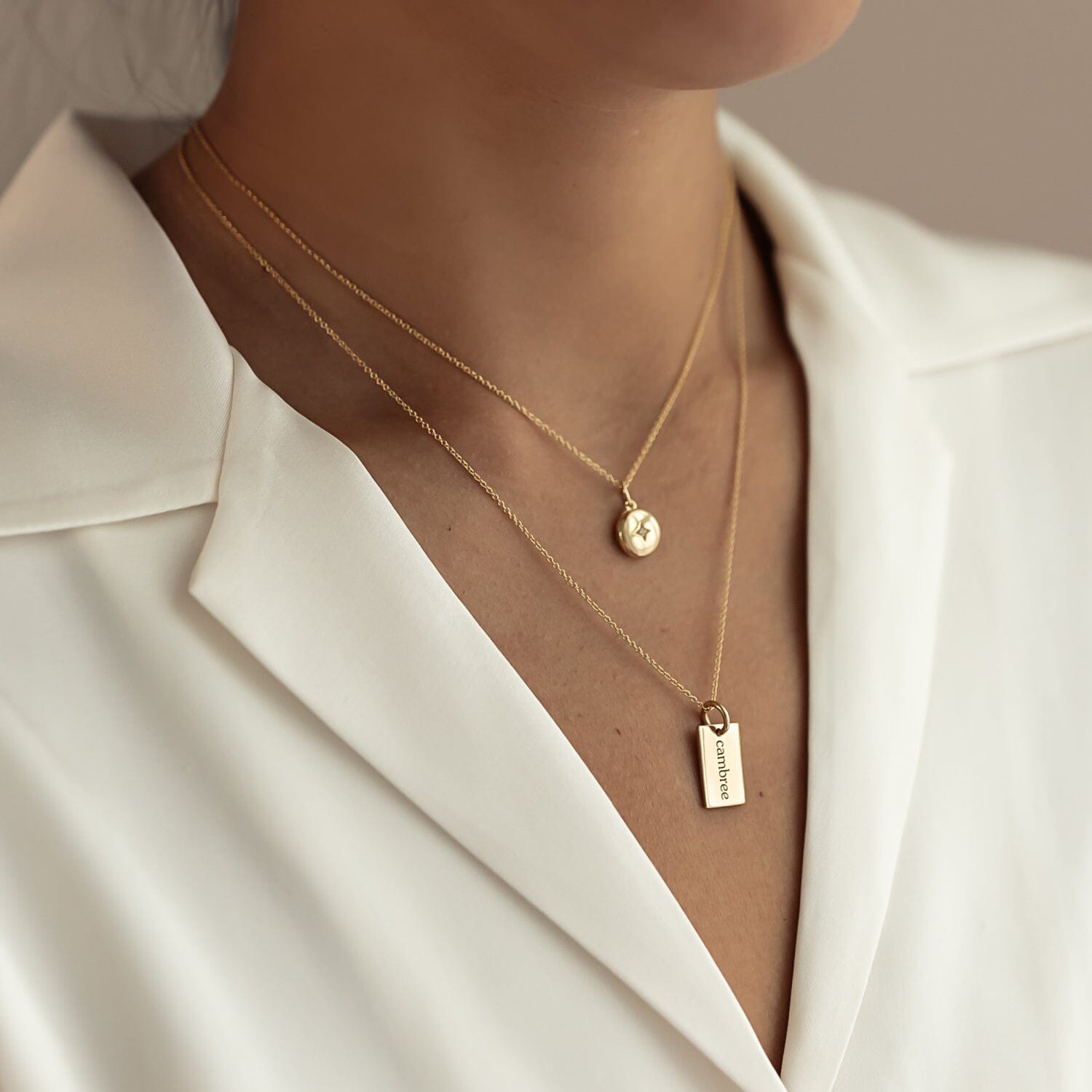 Letter locket necklace sales