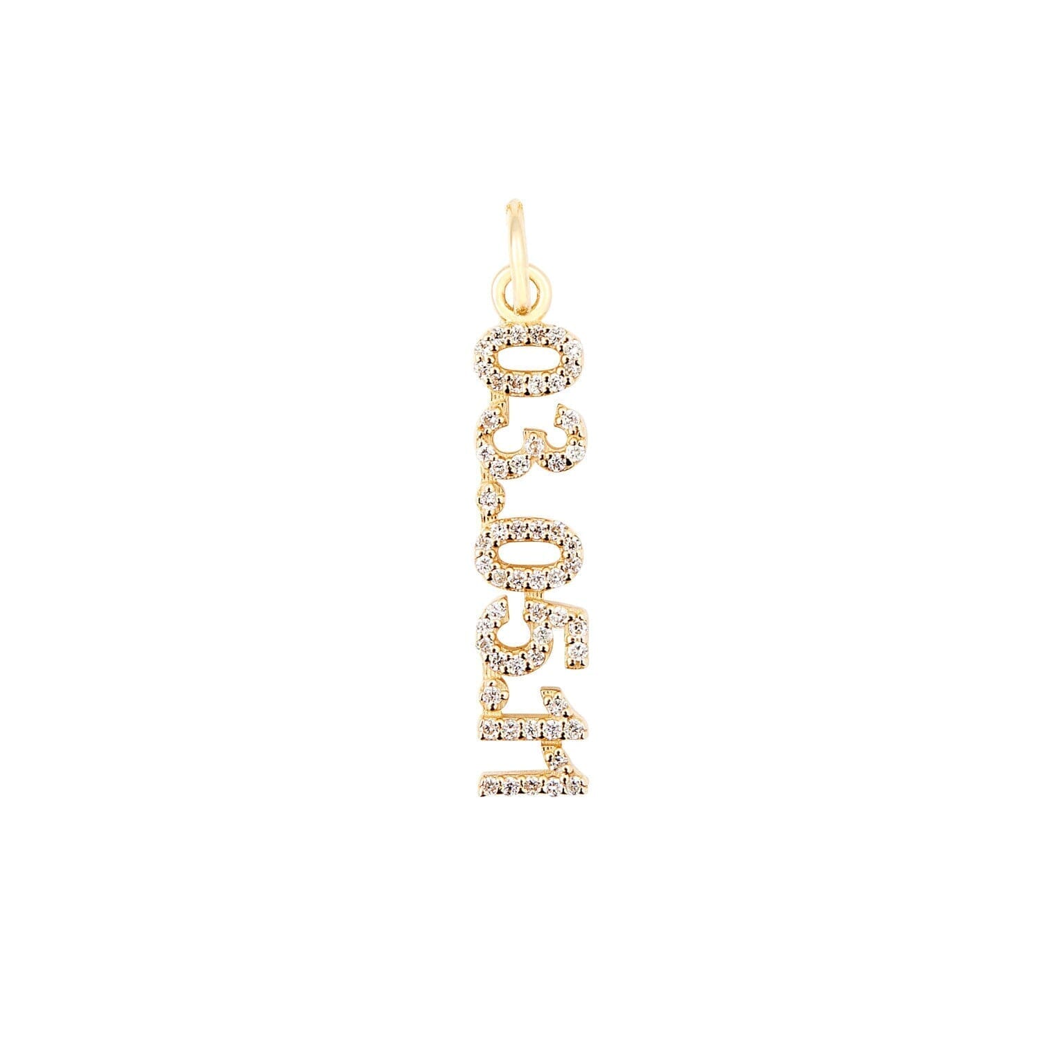 Pavé Vertical Date Charm