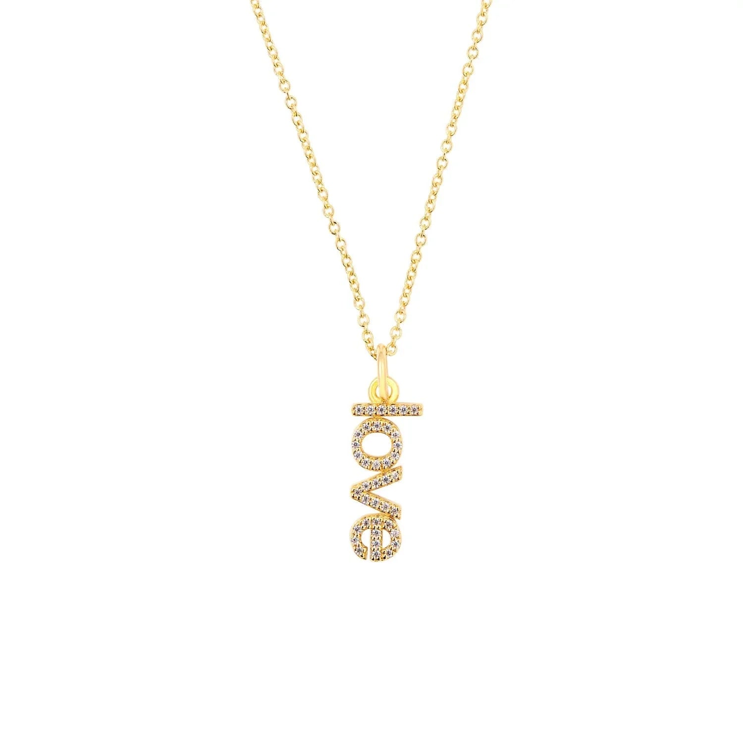 Pavé Vertical Love Necklace