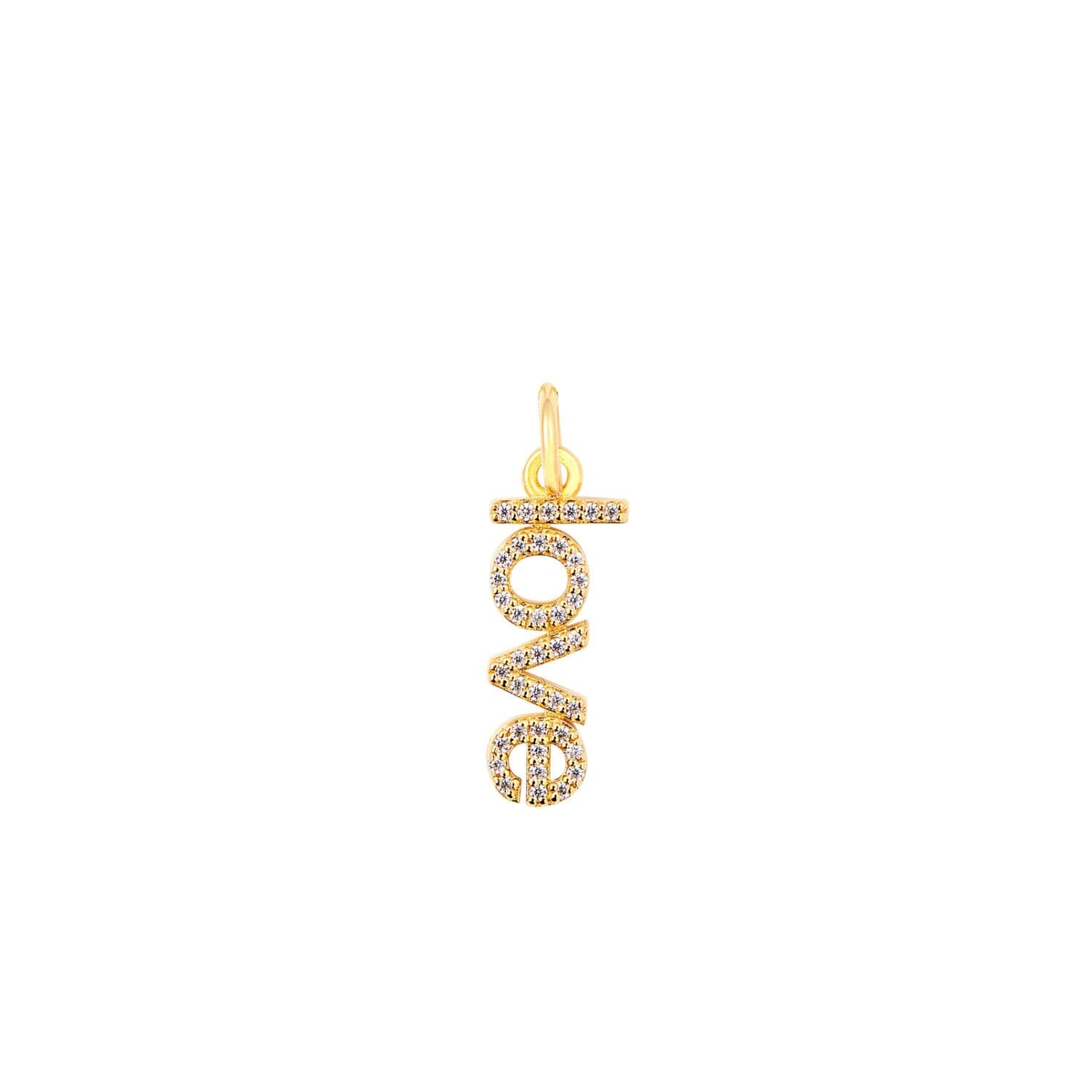 Pavé Vertical Love Charm