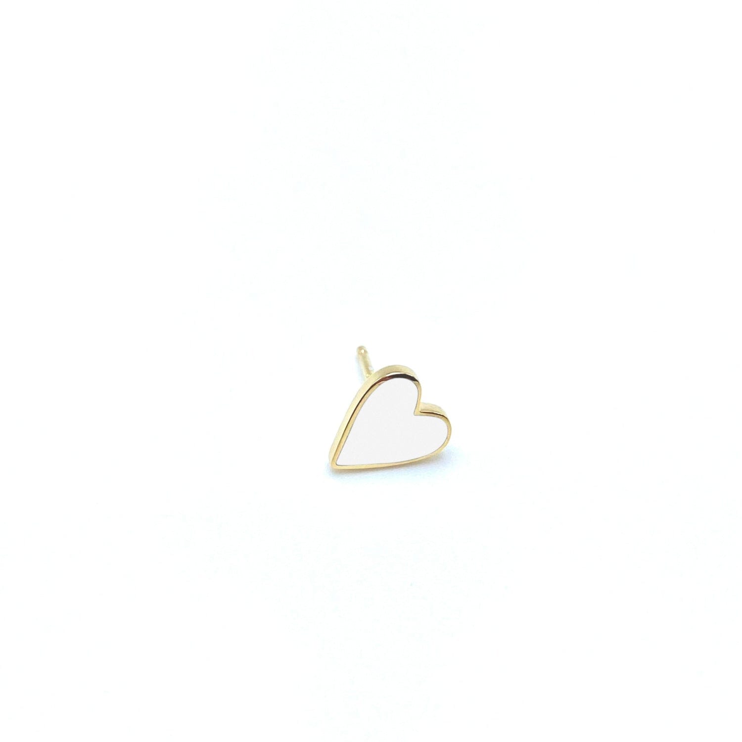 Enamel Heart Stud Earrings
