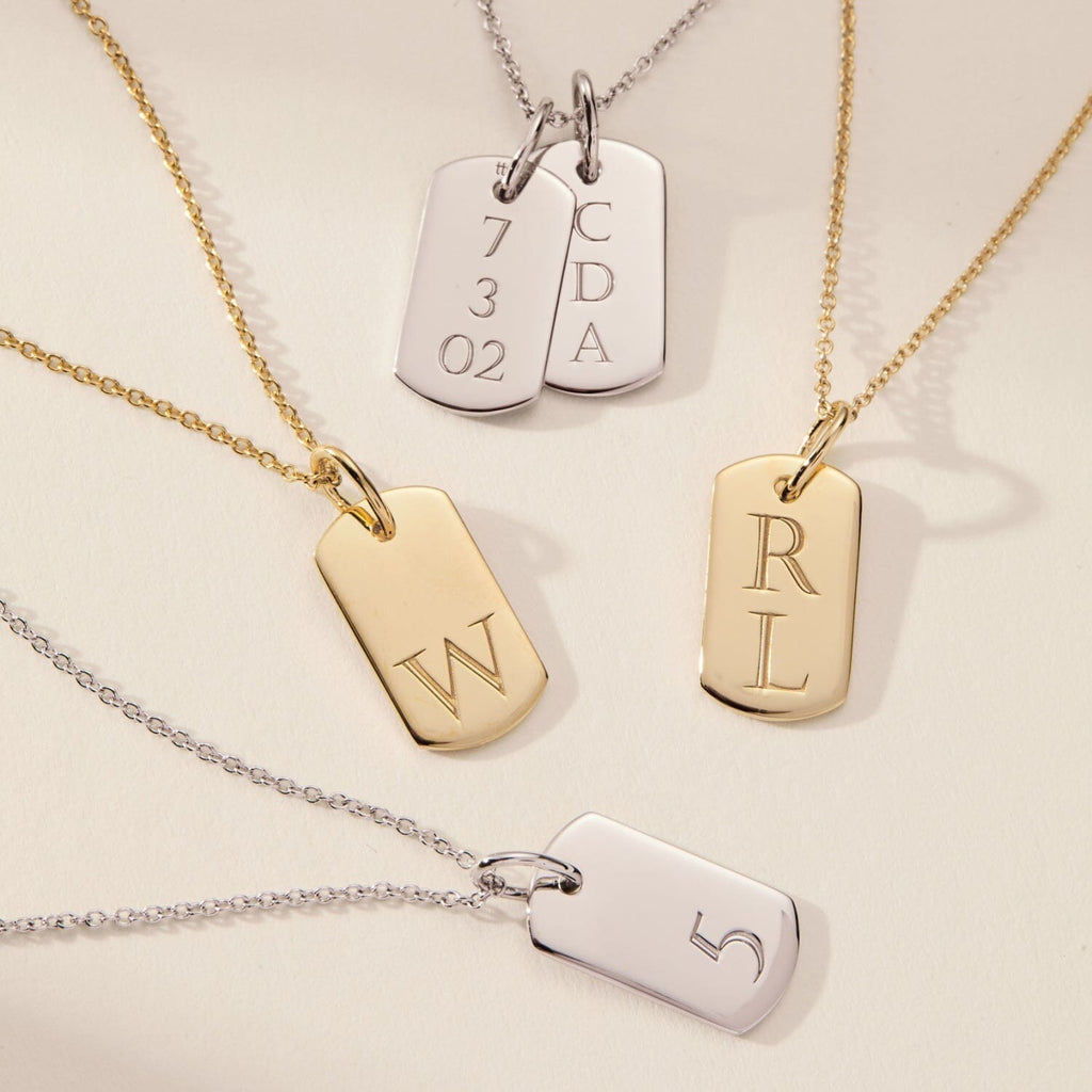 Rounded Mini Dog Tag Necklace