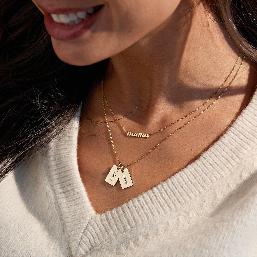 Mini Dog Tag Necklace (1-3 Tags)