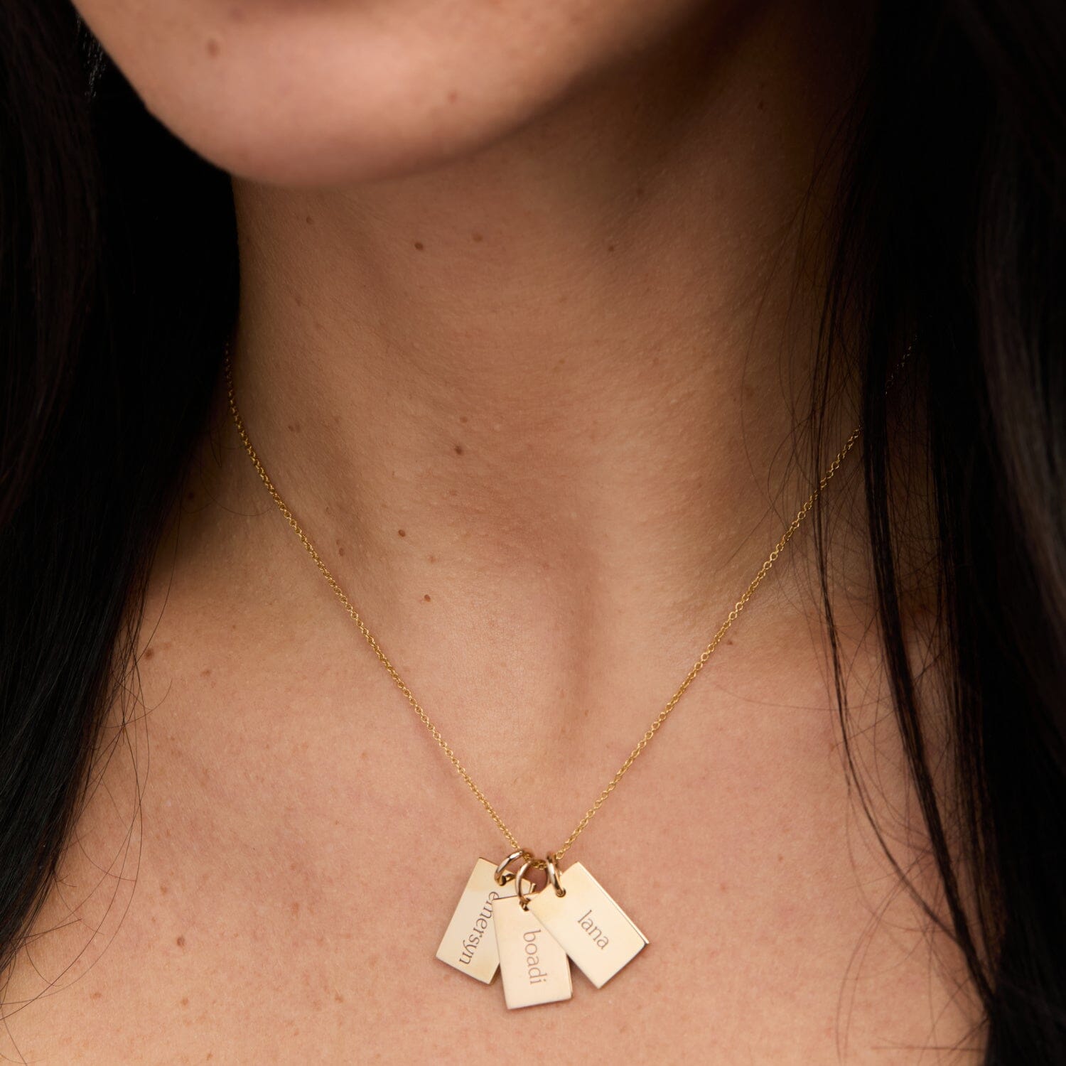 Mini Dog Tag Necklace - 3 Tags