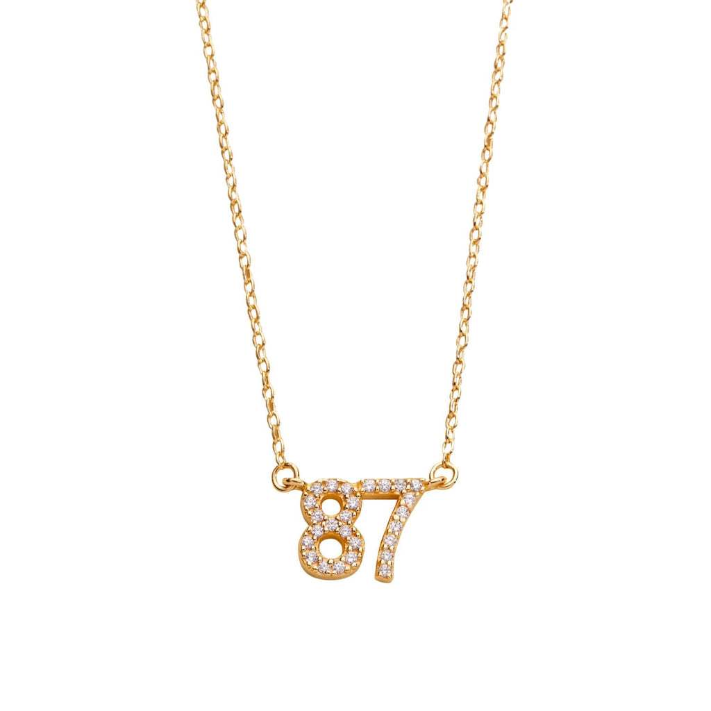 Pavé Number Necklace