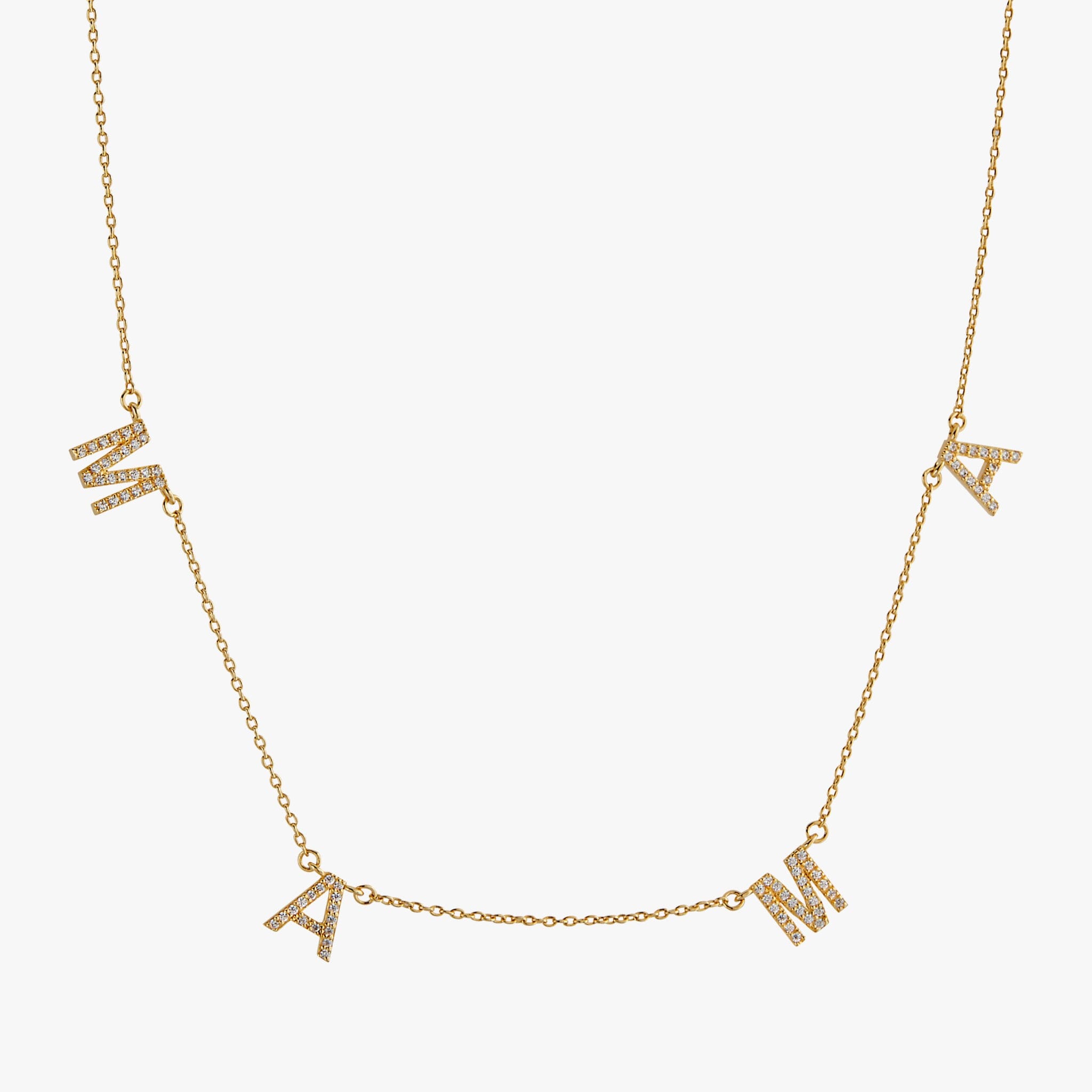 Floating Pavé Mama Necklace