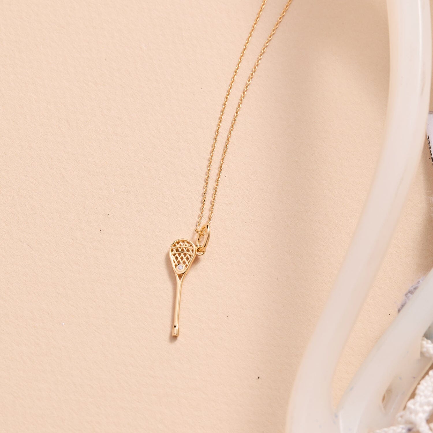 Lacrosse Charm Necklace