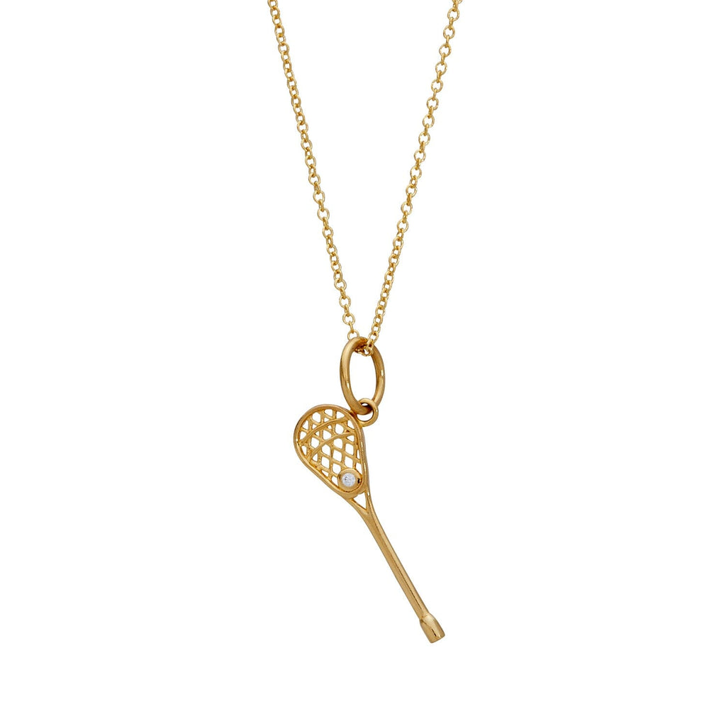Lacrosse Charm Necklace