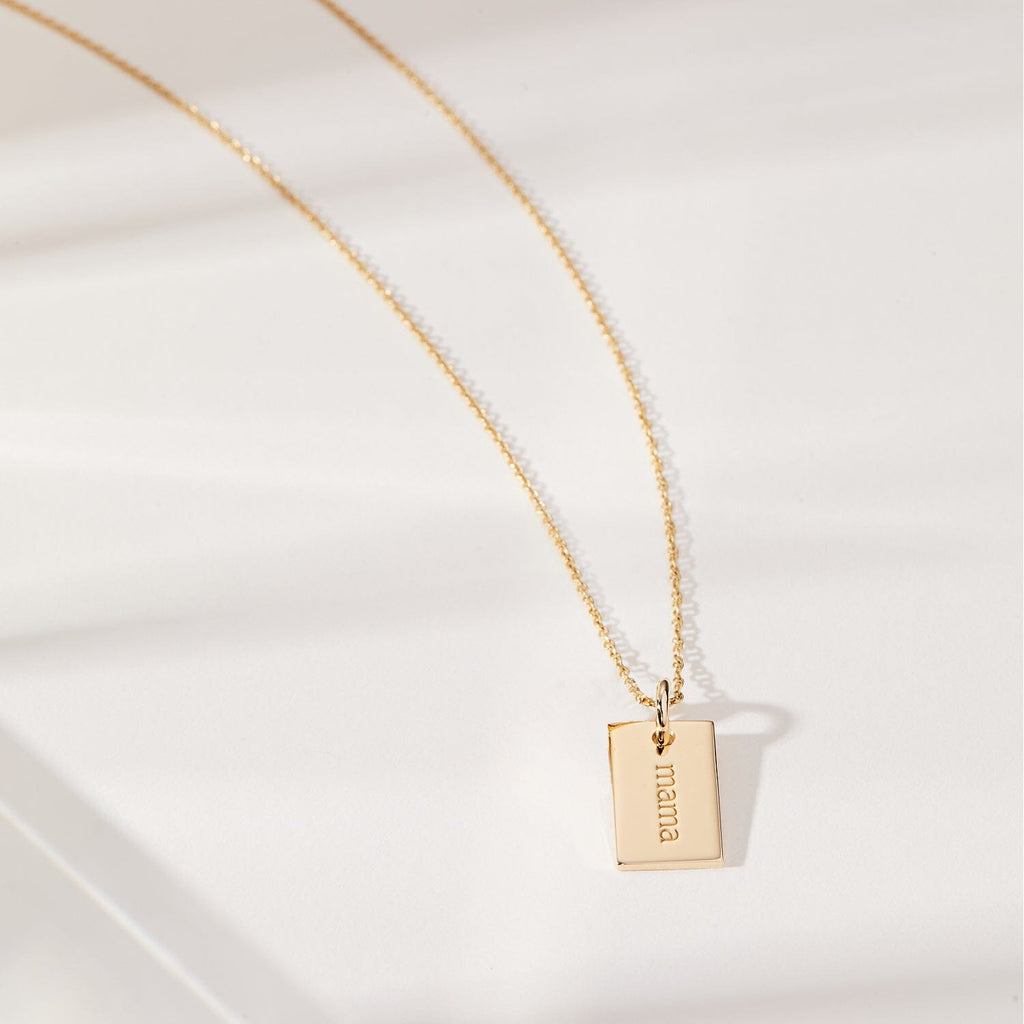 Mama Mini Dog Tag Necklace