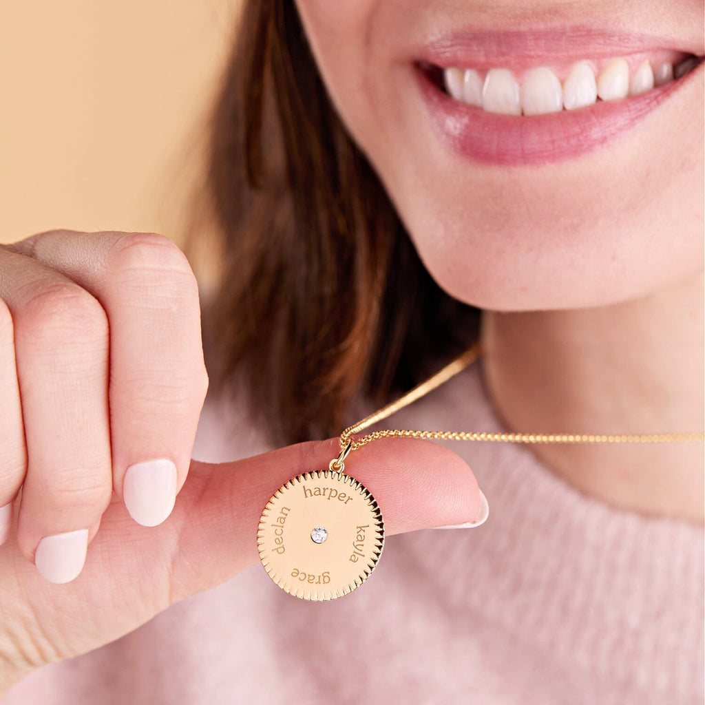 Notched Pendant Necklace