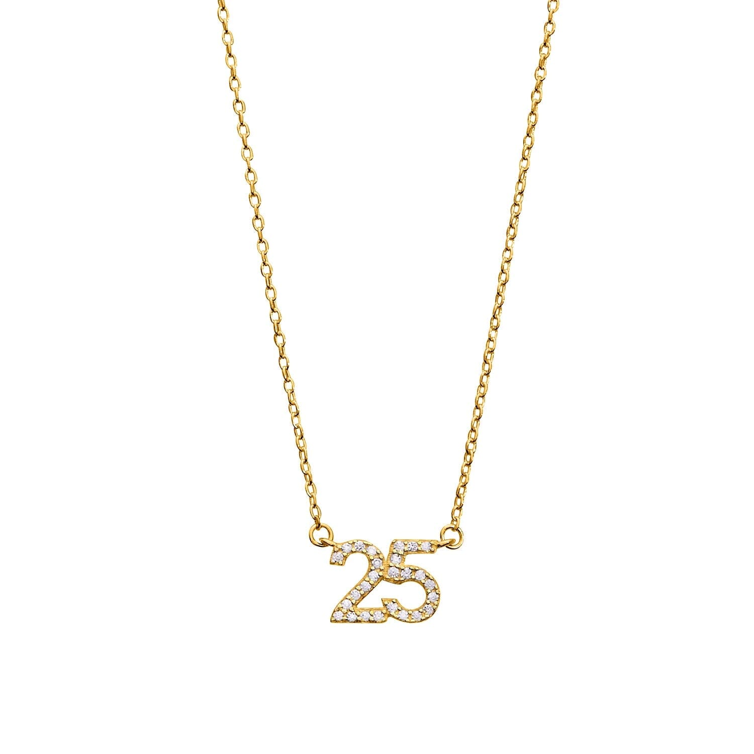 Pavé Number Necklace