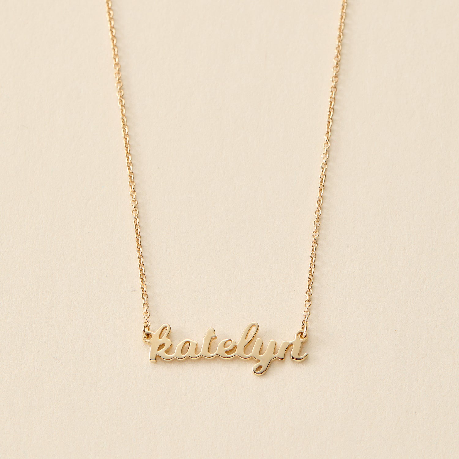 Script Nameplate Necklace