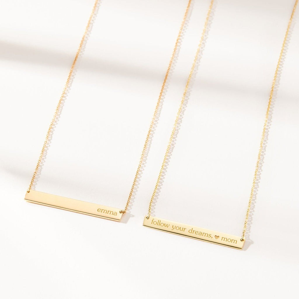 Gold Skinny Bar Necklace