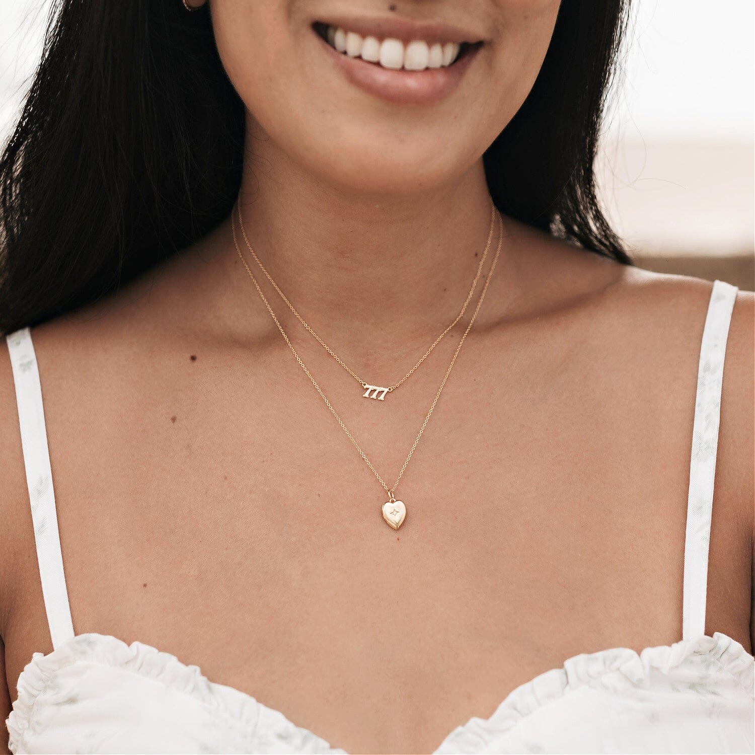 Small gold heart locket necklace shop