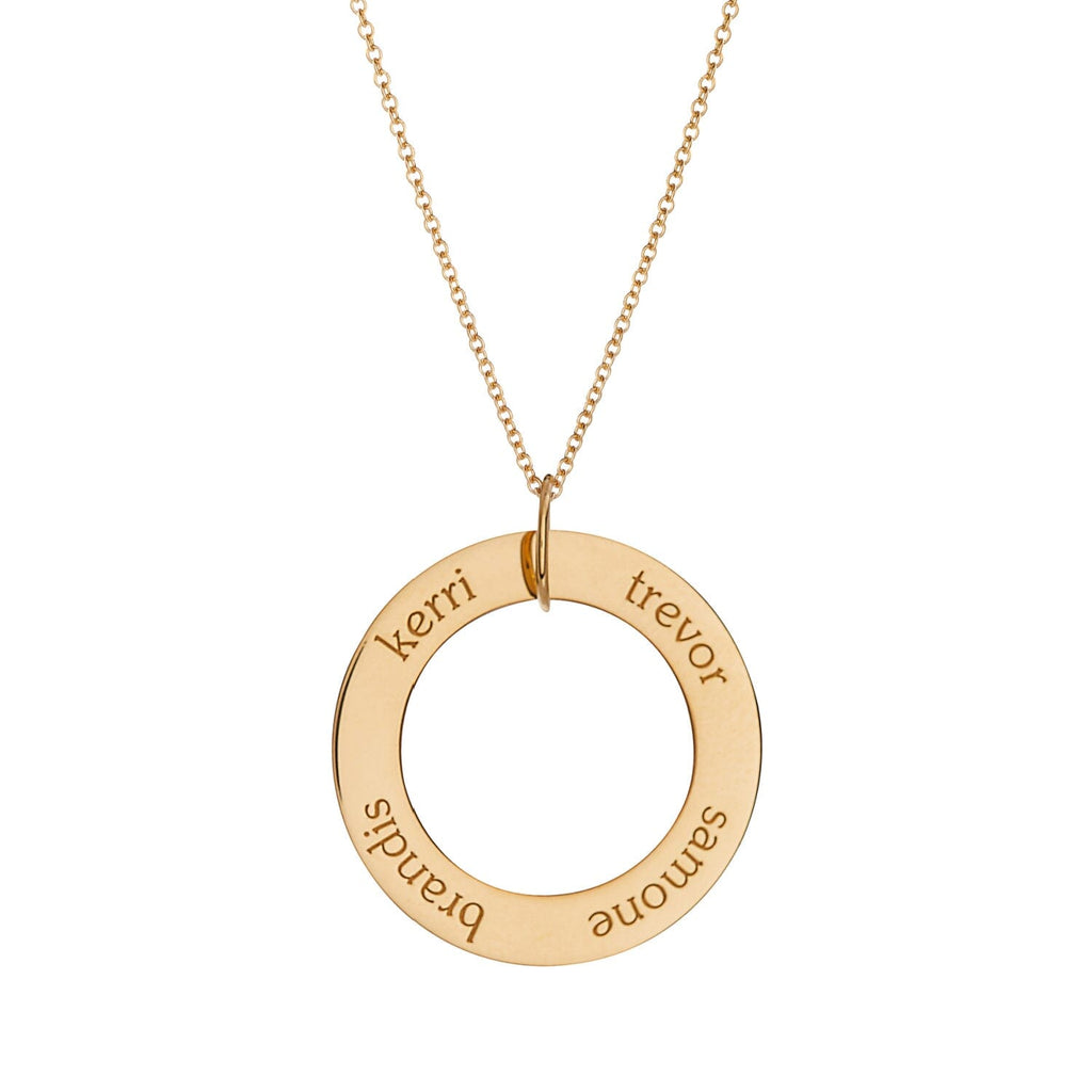 Circle Pendant Necklace (1-5 Names)