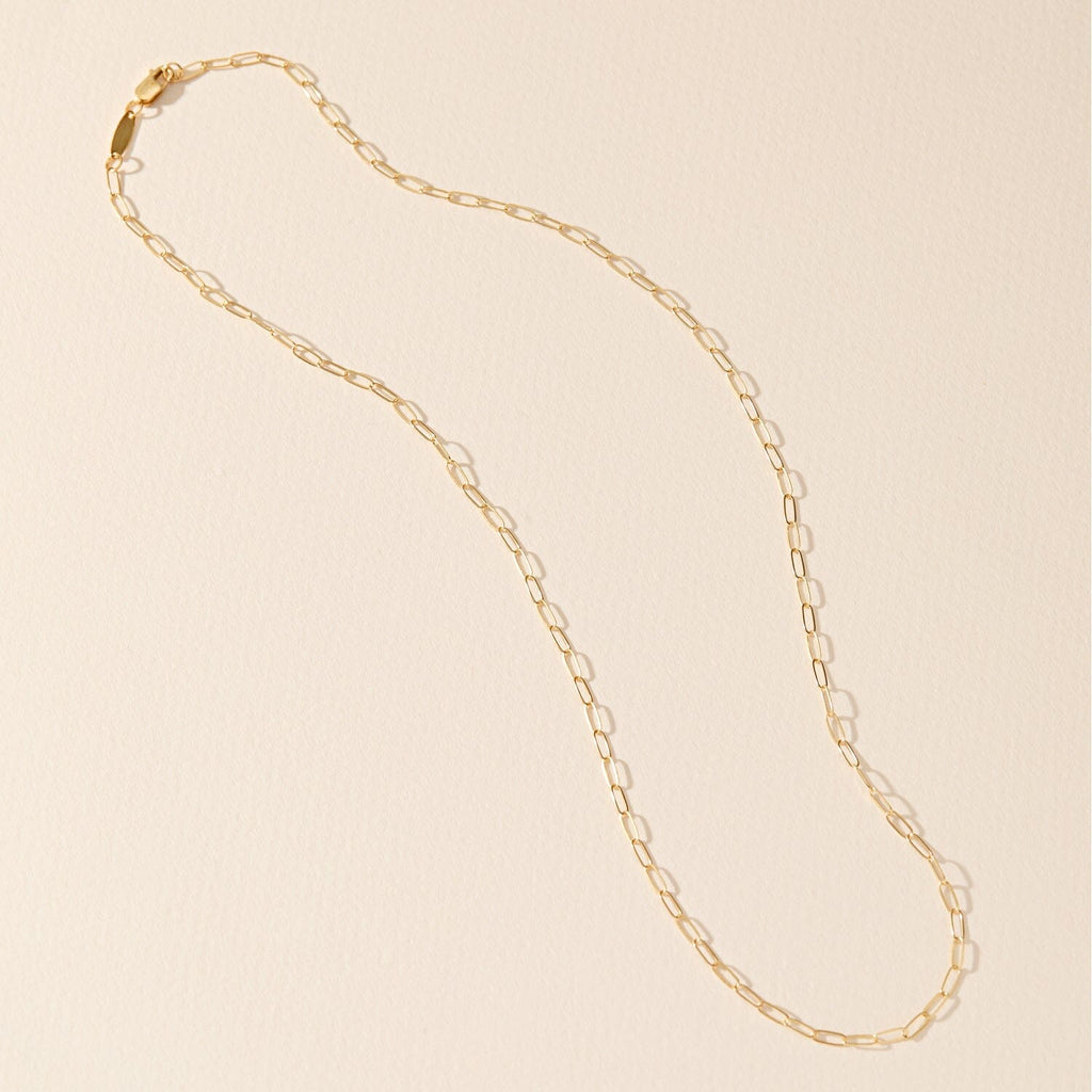 14k Gold Paperclip Chain