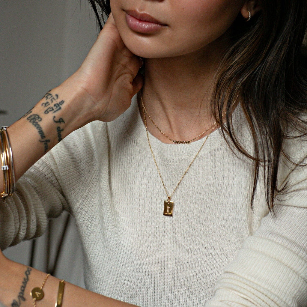 Name Plate Necklace Necklace Discounts Xo Name Necklace 14k