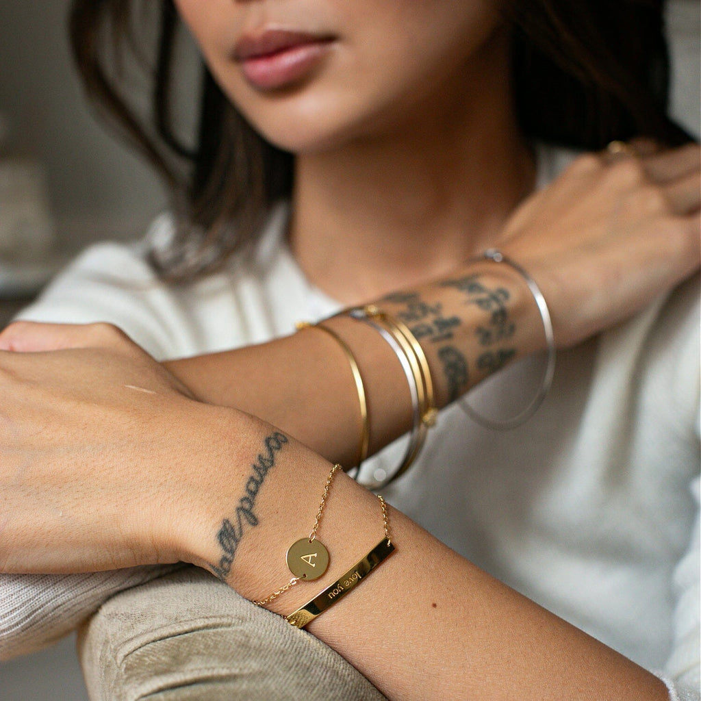 Mini Initial Chain Bracelet