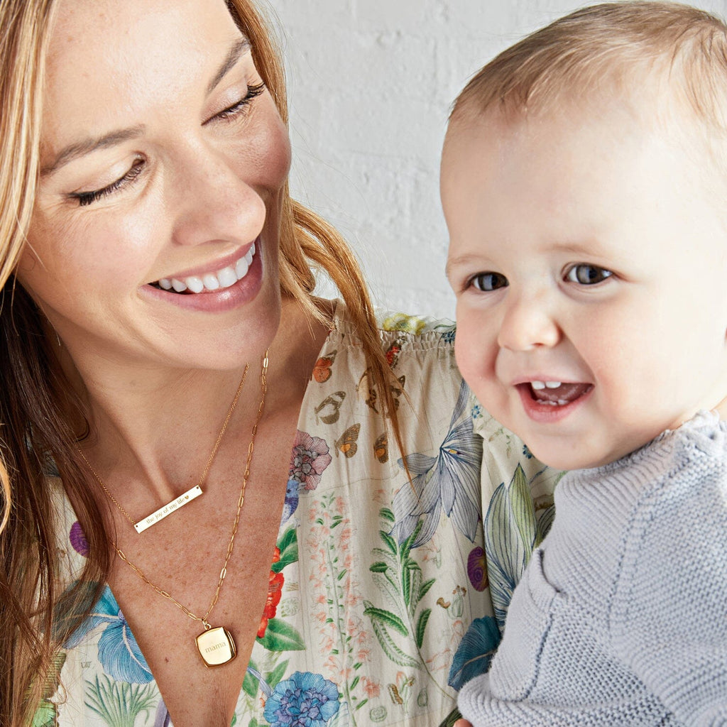 Mama Square Locket Necklace