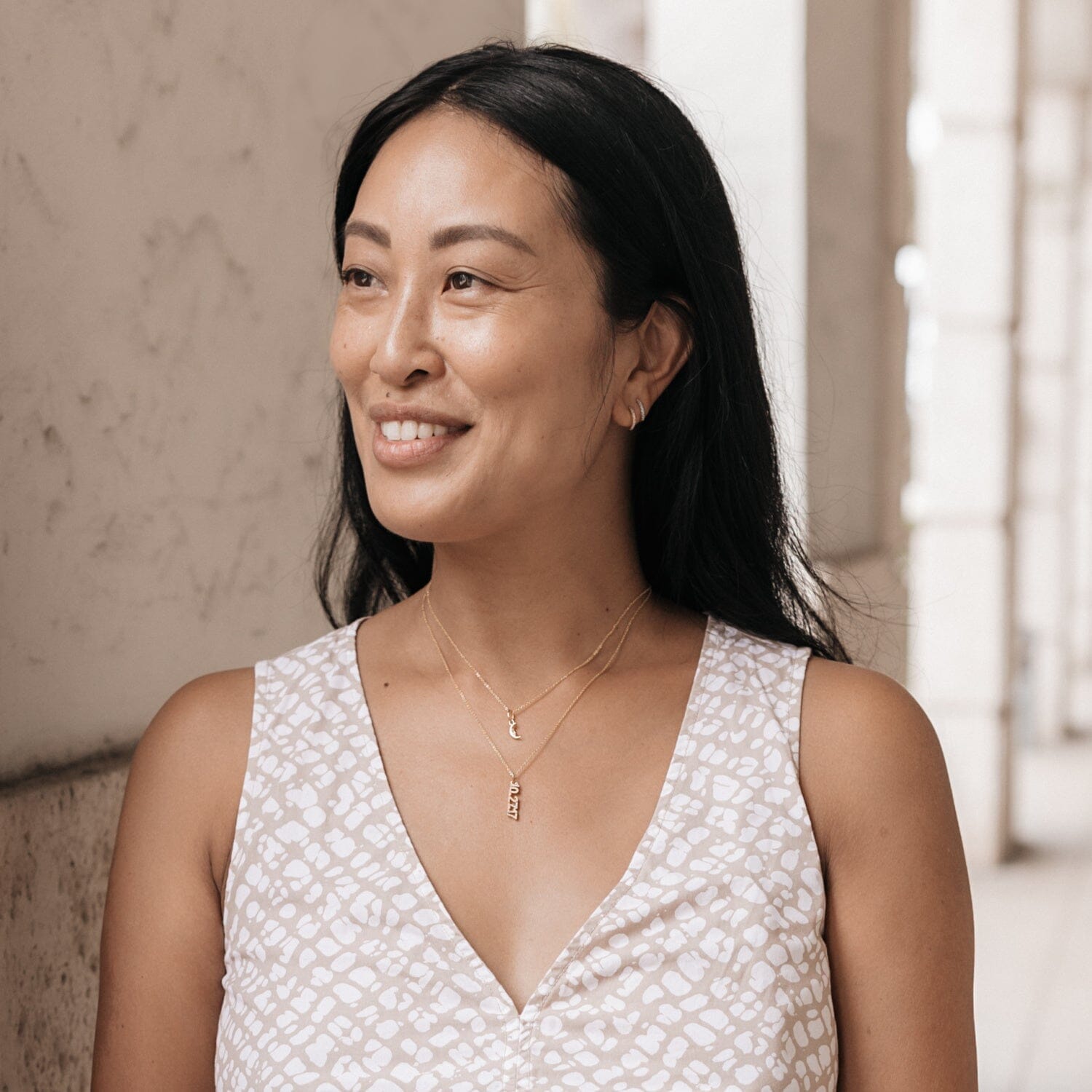 Moon Mini Charm Necklace