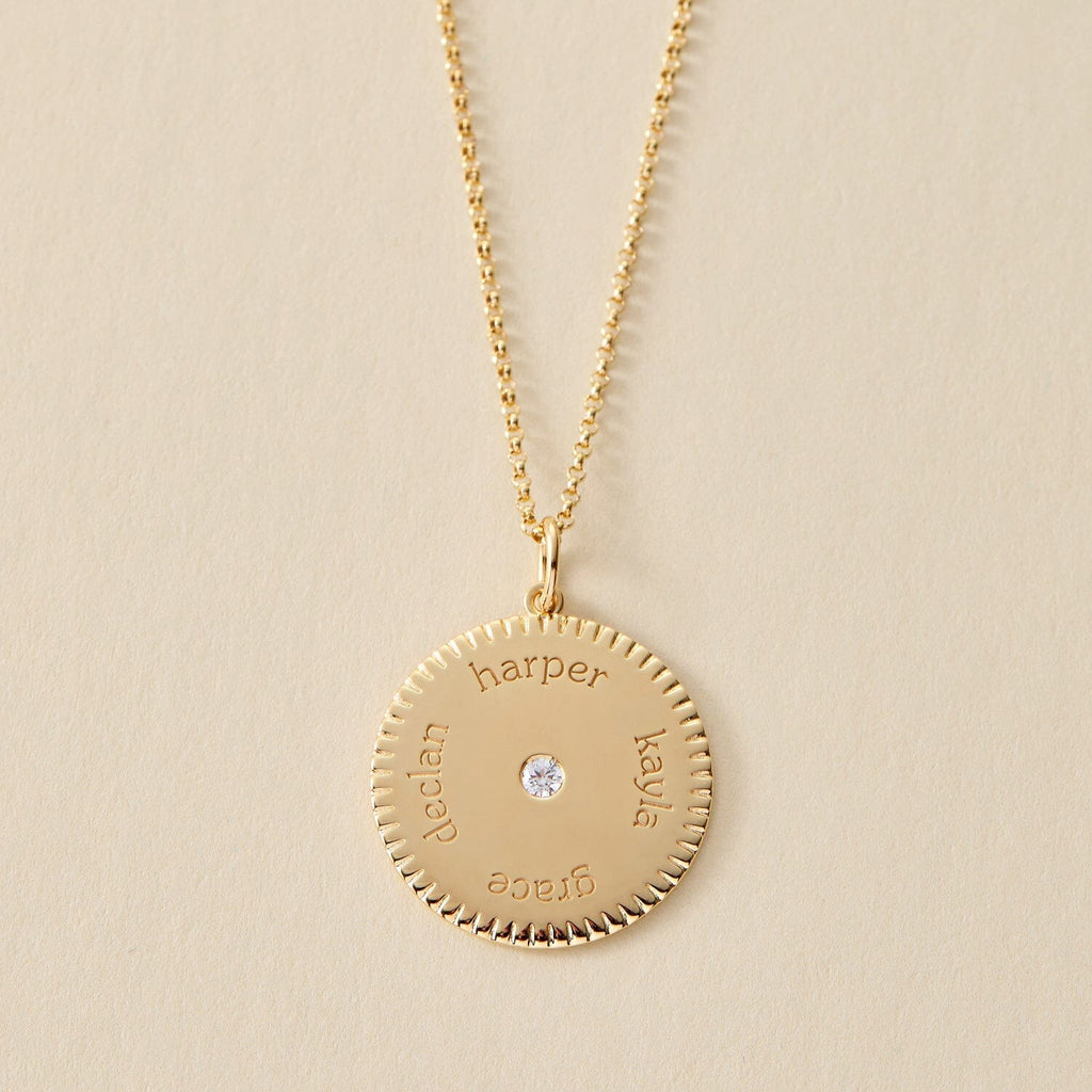 Notched Pendant Necklace