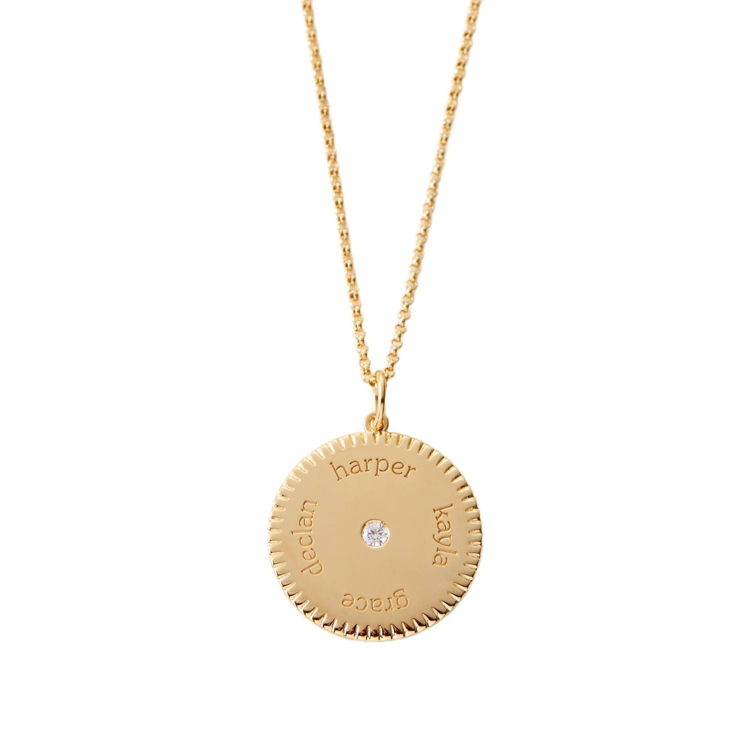 Notched Pendant Necklace