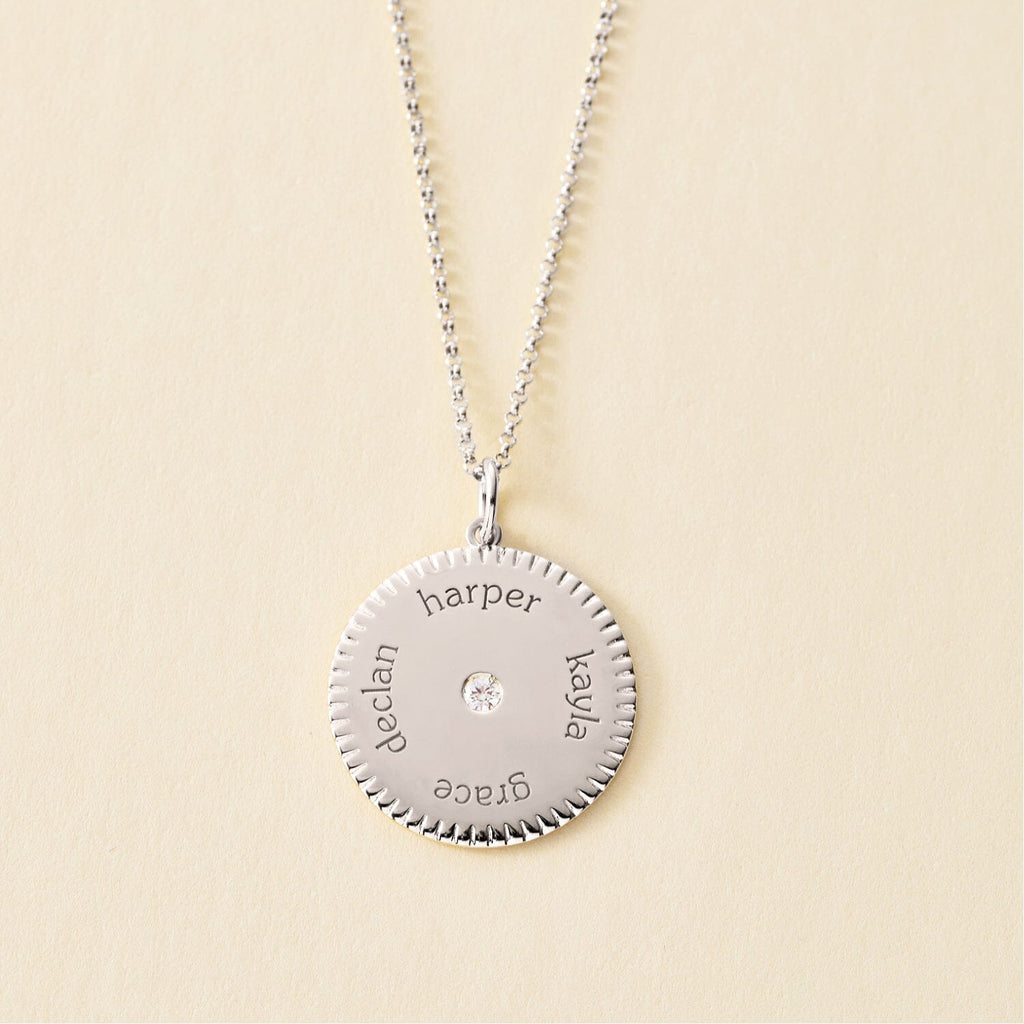 Notched Pendant Necklace