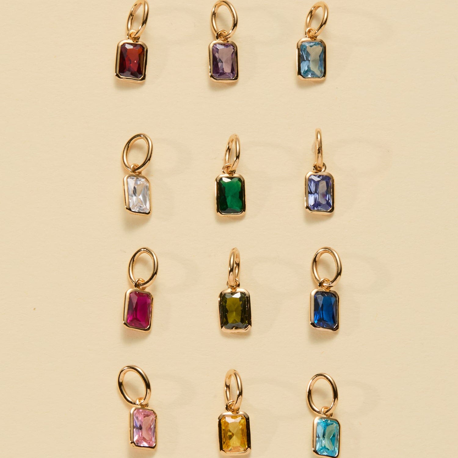 Baguette Birthstone Charm