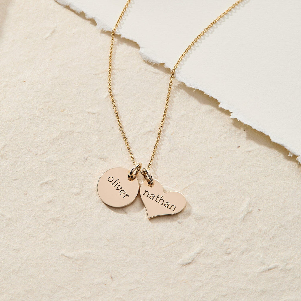 Circle & Heart Necklace