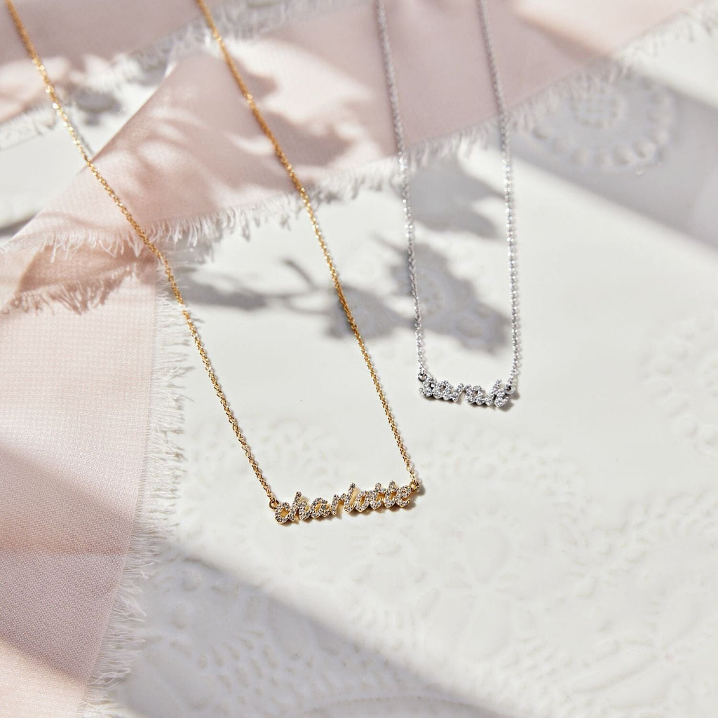 Pavé Custom Nameplate Necklace